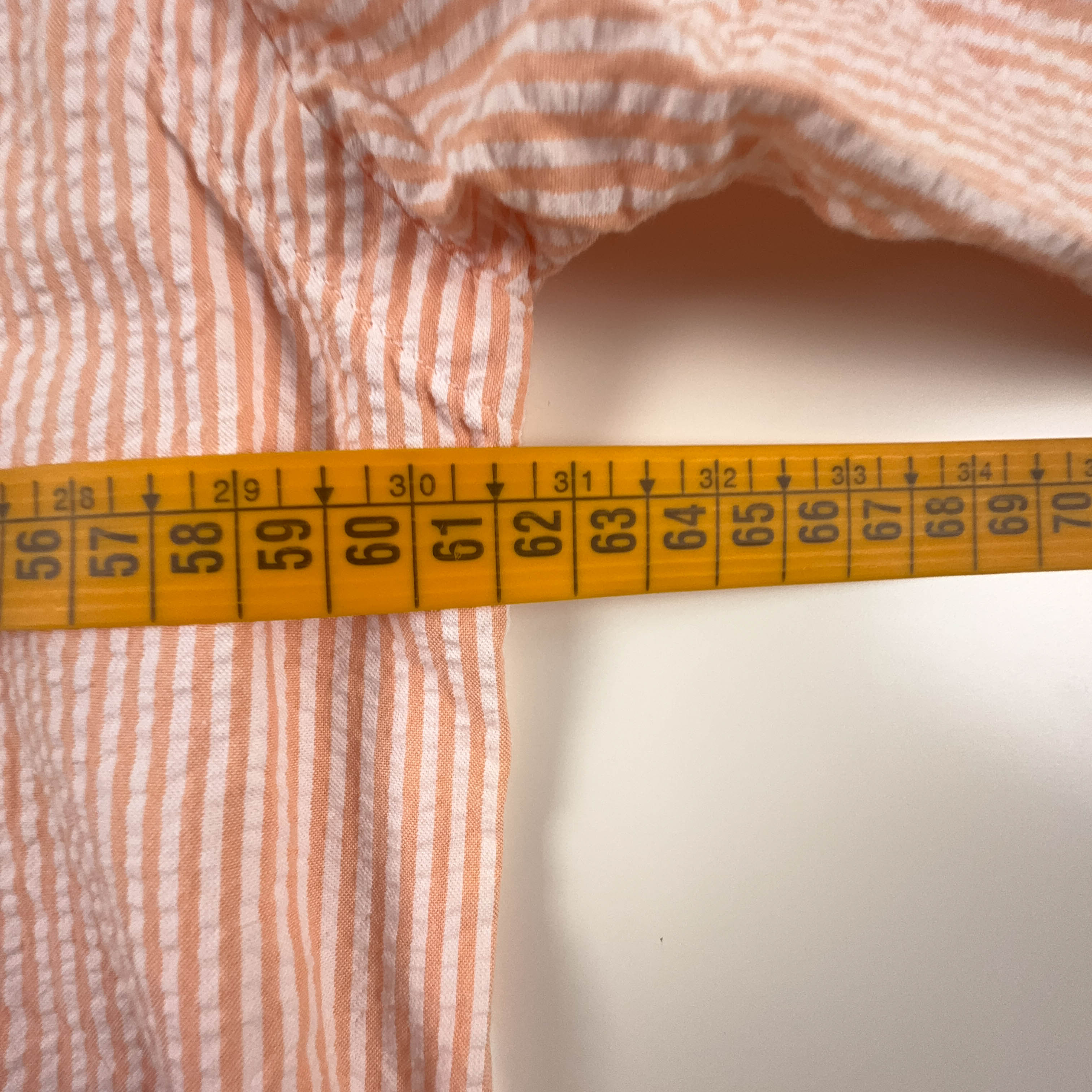 Camicia Ralph Lauren arancione e bianca a righe blake cotton - Taglia M/L uomo