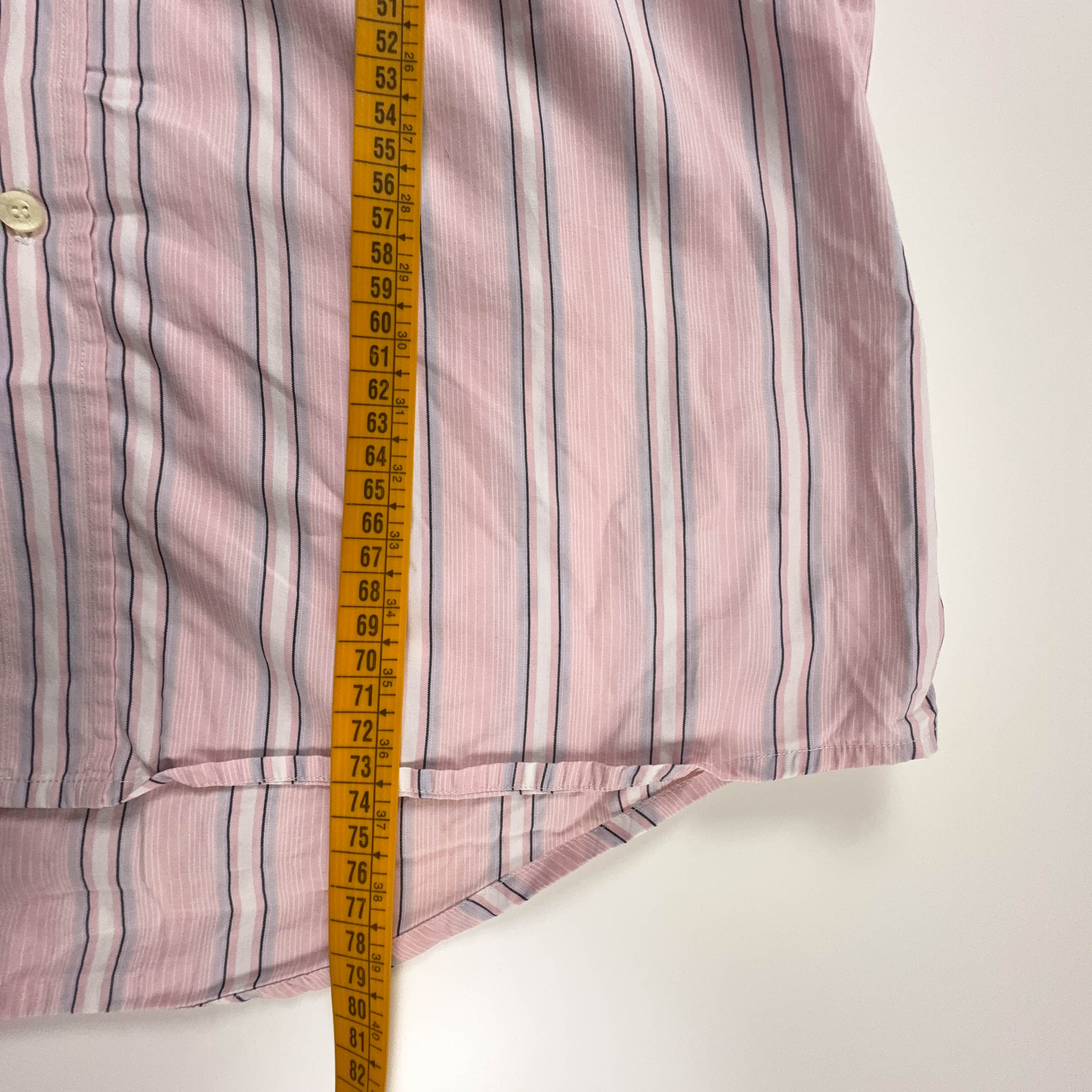 Camicia Lacoste a righe rosa e grigia - Taglia 42 uomo