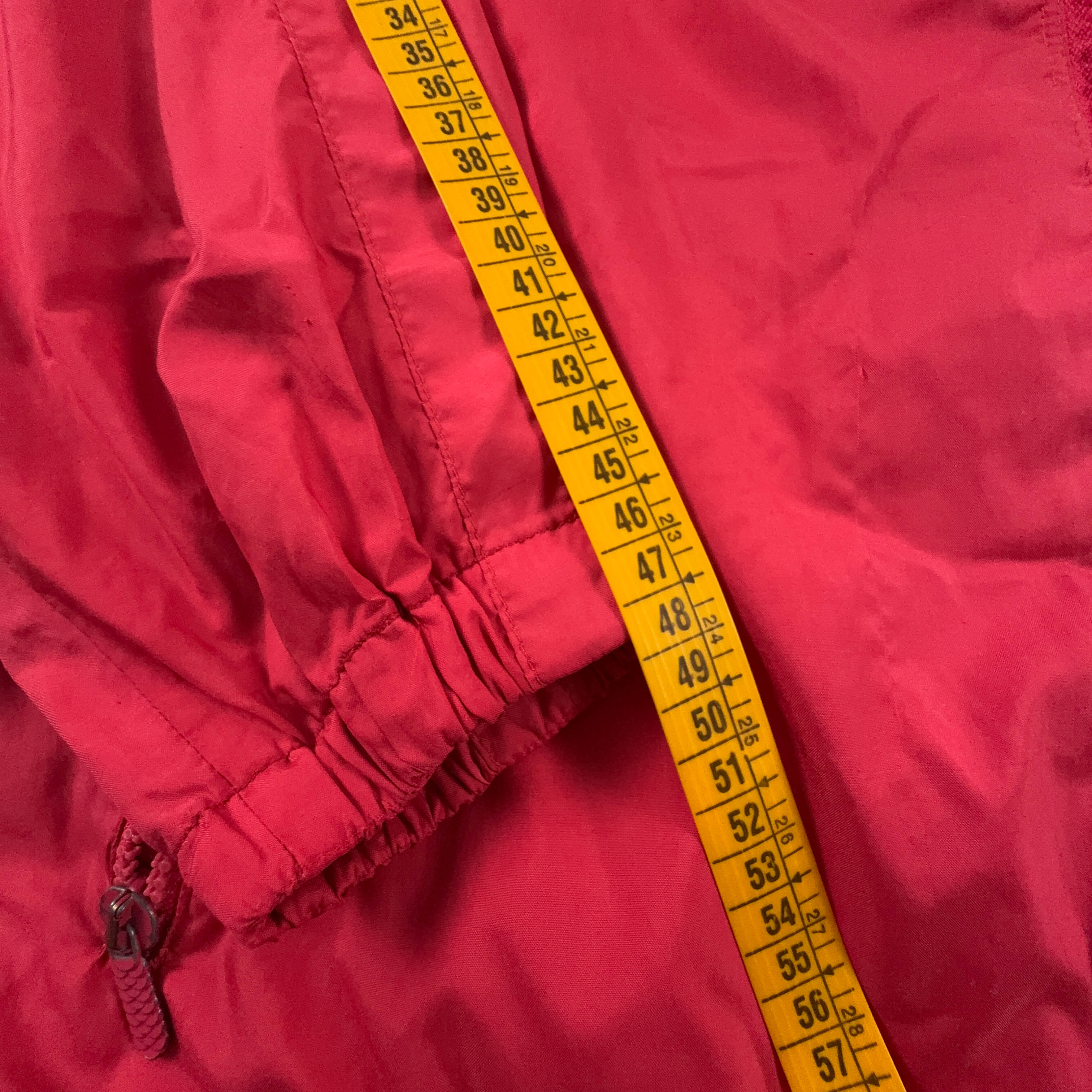 Giacca a vento Ellesse Vintage rossa con zip e ricamo anni 90 - Taglia S uomo