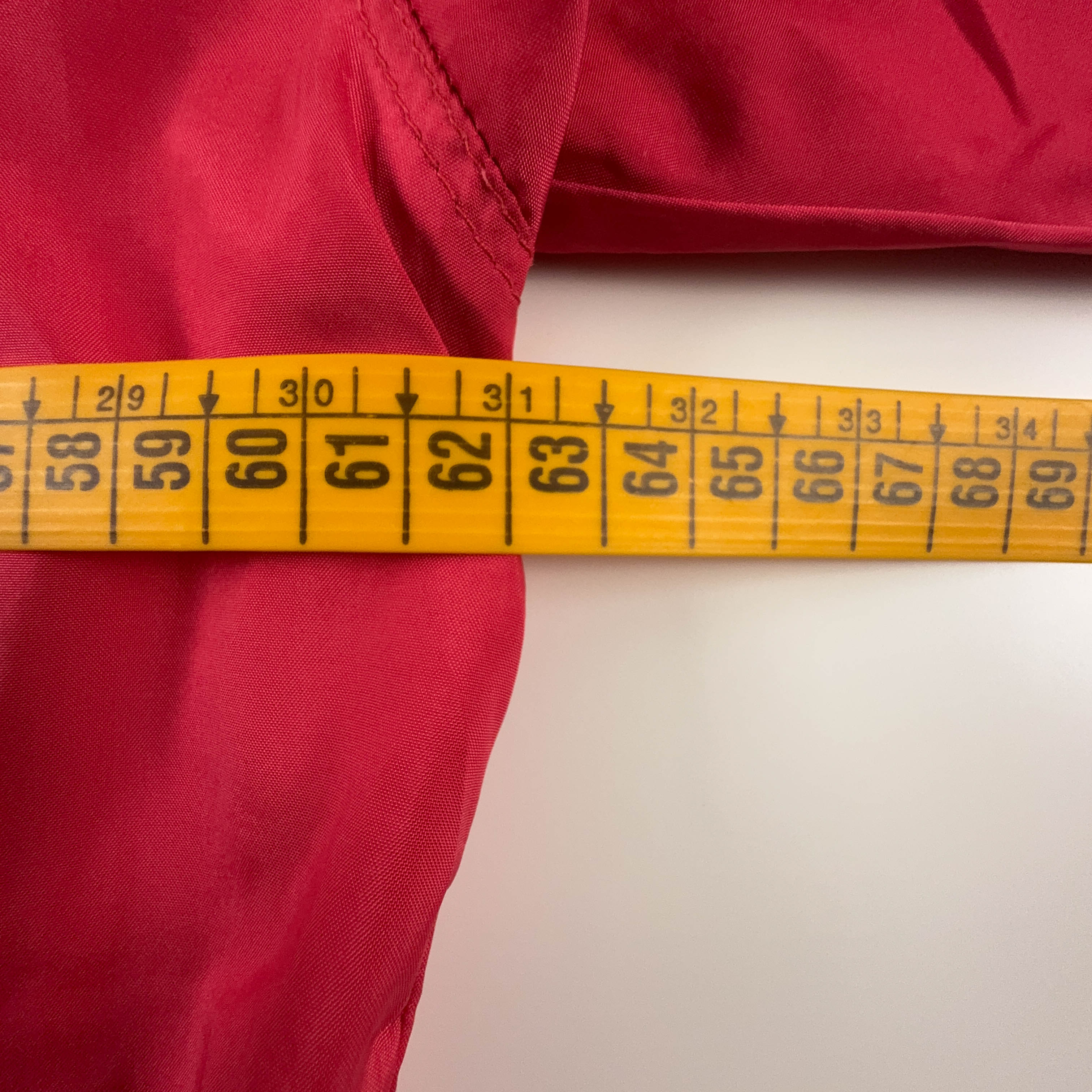 Giacca a vento Ellesse Vintage rossa con zip e ricamo anni 90 - Taglia S uomo