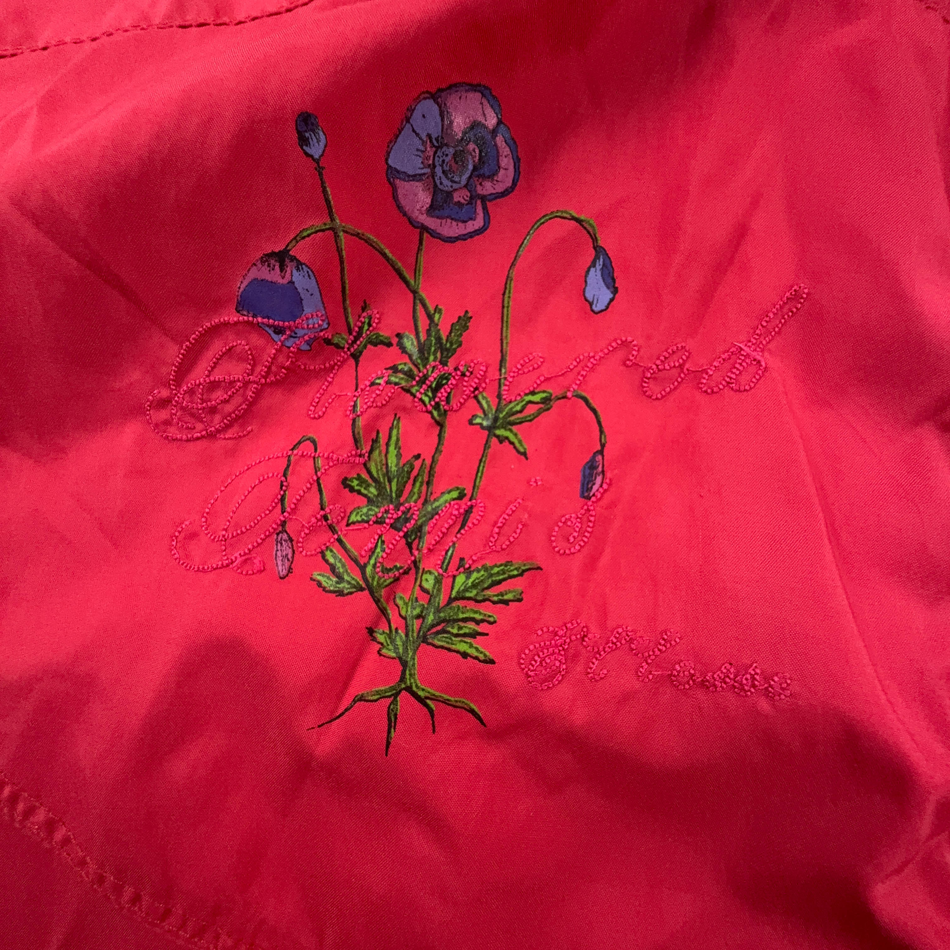 Giacca a vento Ellesse Vintage rossa con zip e ricamo anni 90 - Taglia S uomo