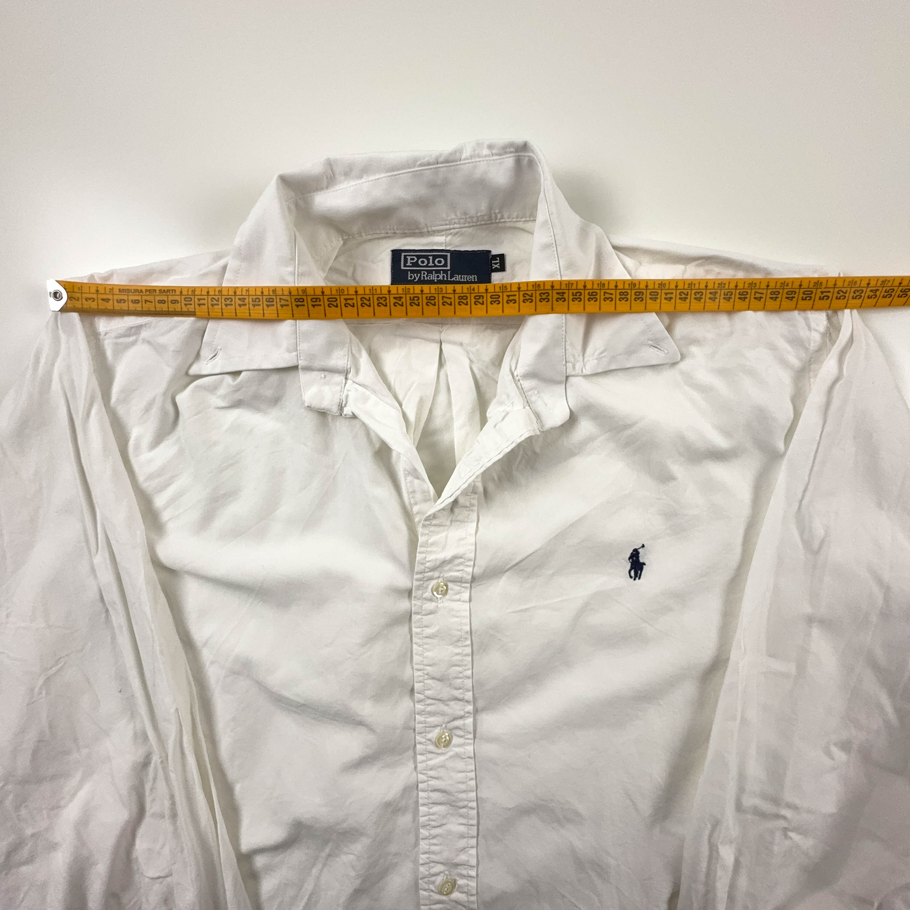 Camicia Ralph Lauren bianca tinta unita - Taglia XL uomo