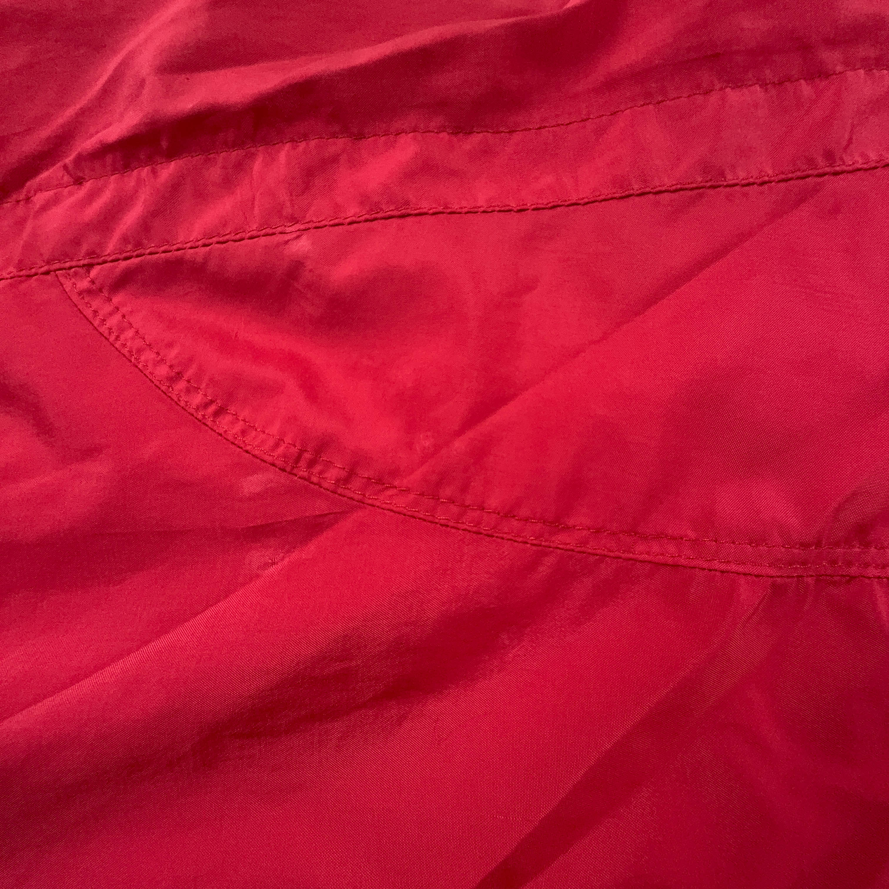 Giacca a vento Ellesse Vintage rossa con zip e ricamo anni 90 - Taglia S uomo