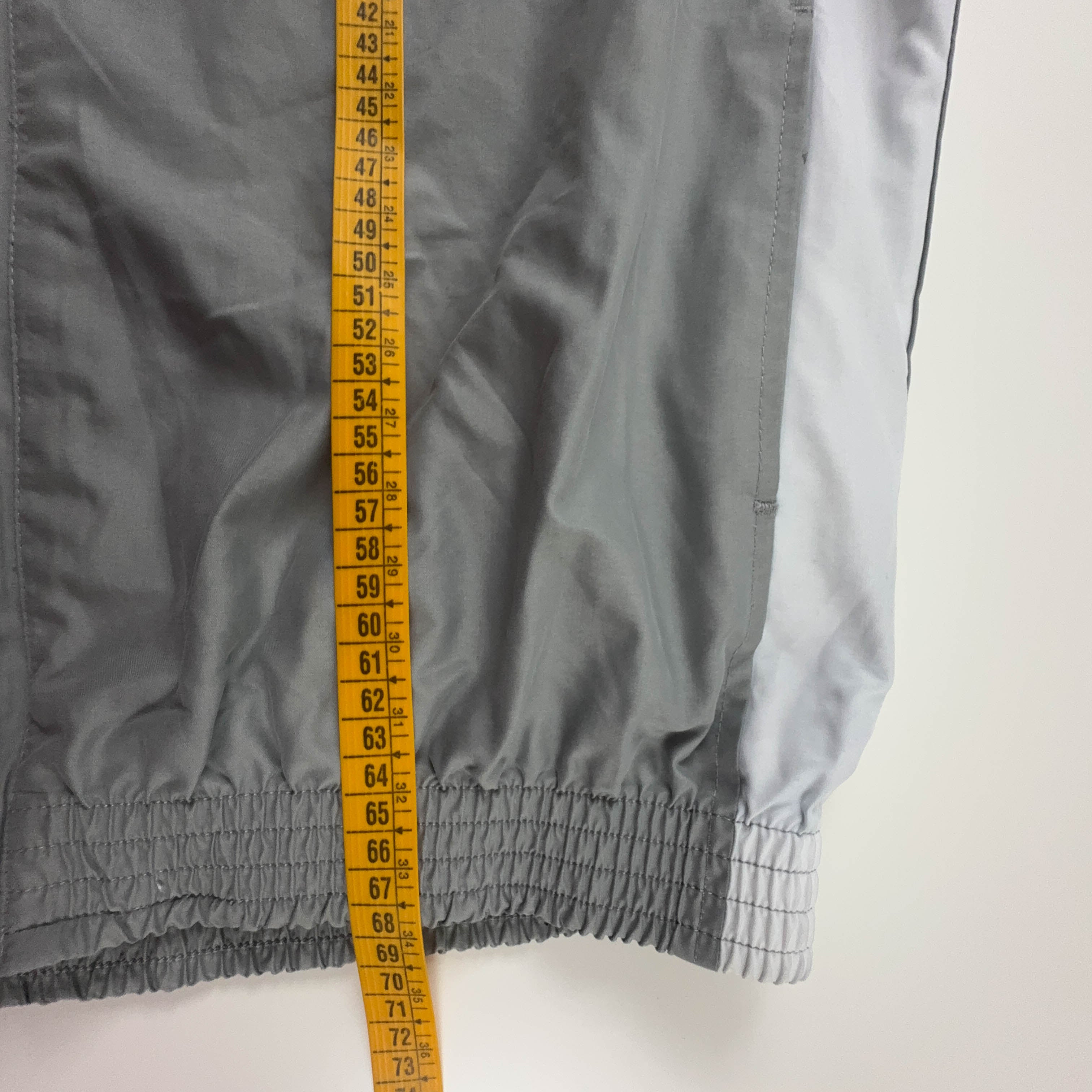 Giacca a vento Champion Vintage grigia con zip anni 90 - Taglia L uomo