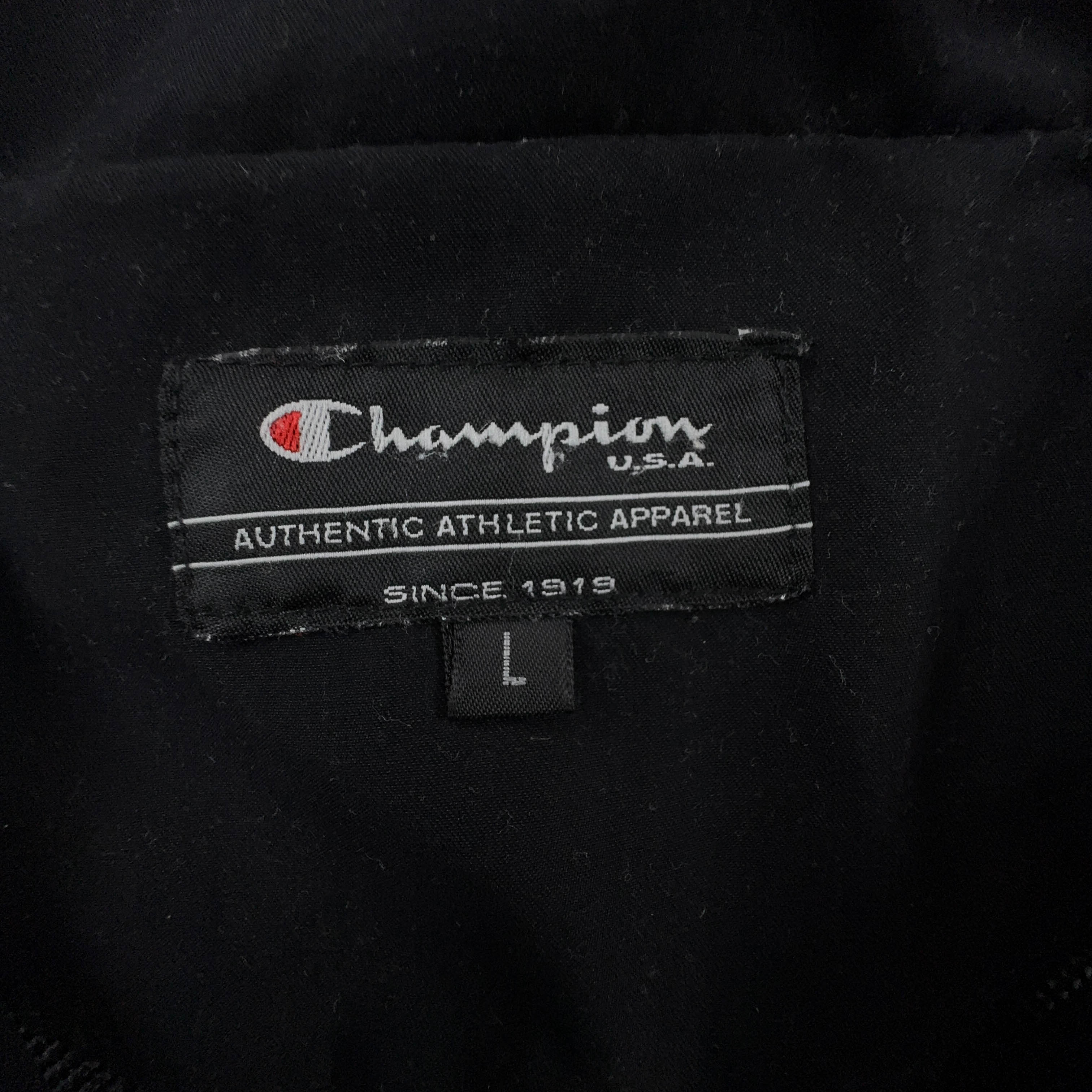 Giacca a vento Champion Vintage grigia con zip anni 90 - Taglia L uomo