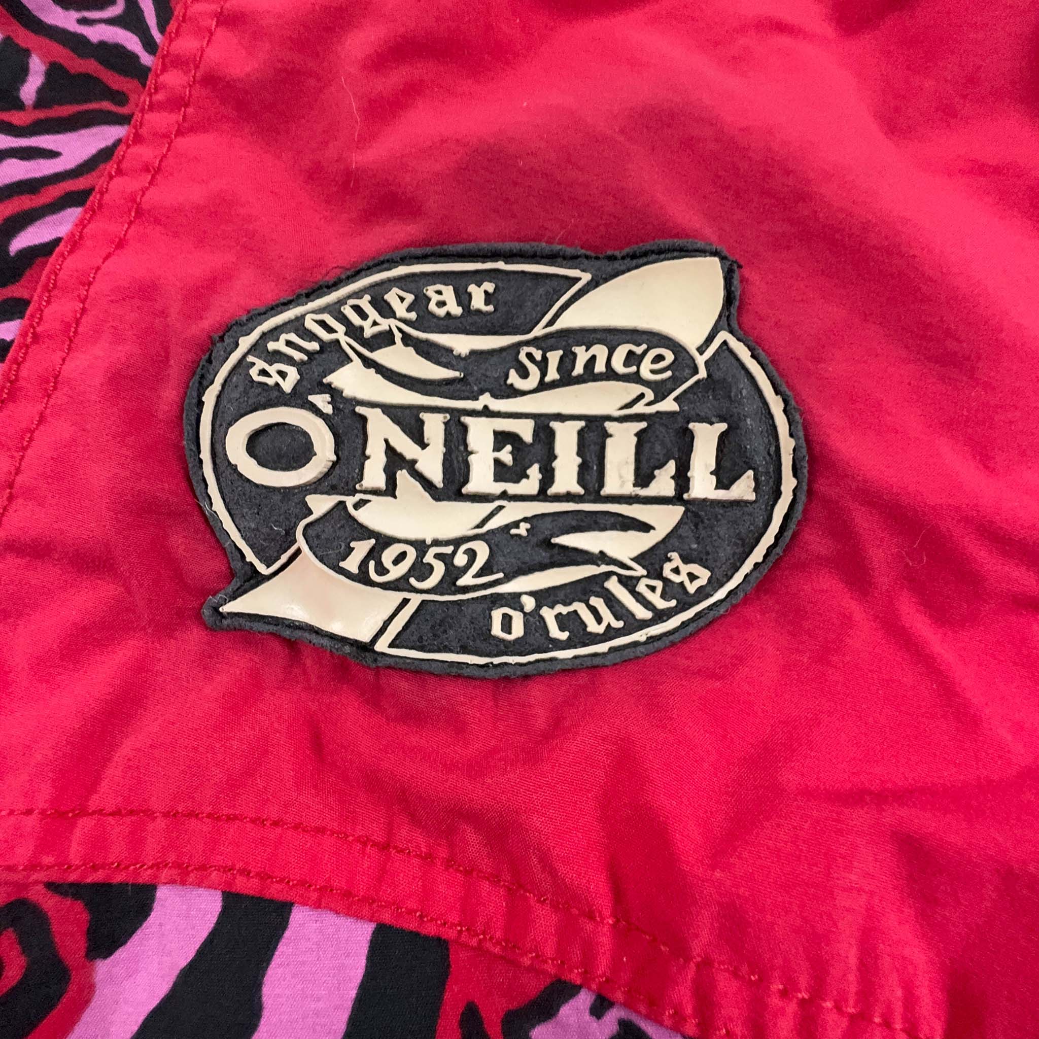 Giacca da Sci/Snowboard O'Neill Vintage rossa a fantasia con Patch - Taglia S/M uomo