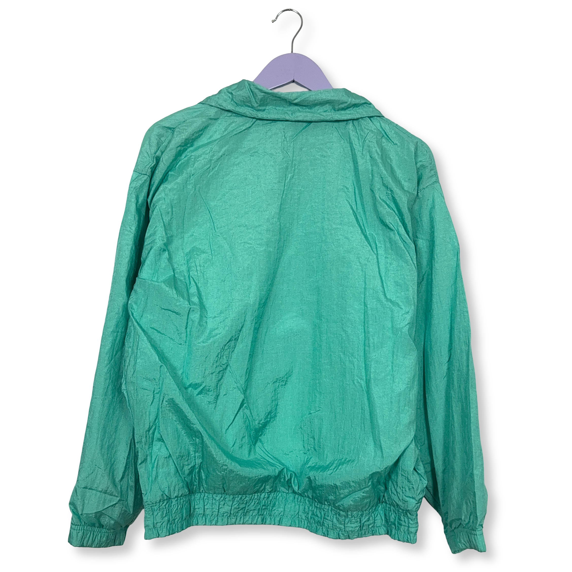 Giacca a vento Sergio Tacchini Vintage verde acqua con zip anni 90 - Taglia 46 uomo