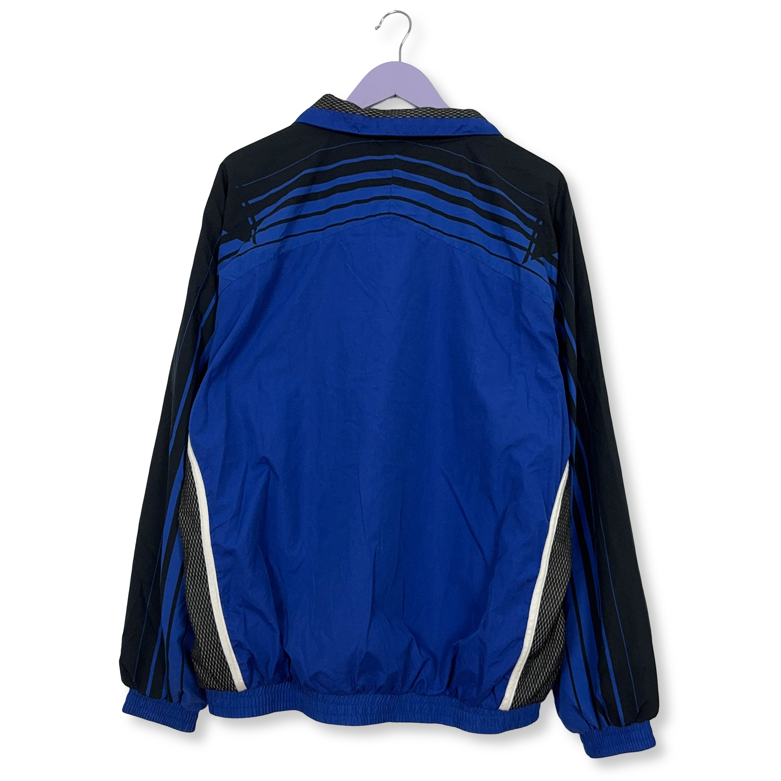 Giacca a vento Killtec Vintage blu e nera con zip anni 90 - Taglia XL uomo