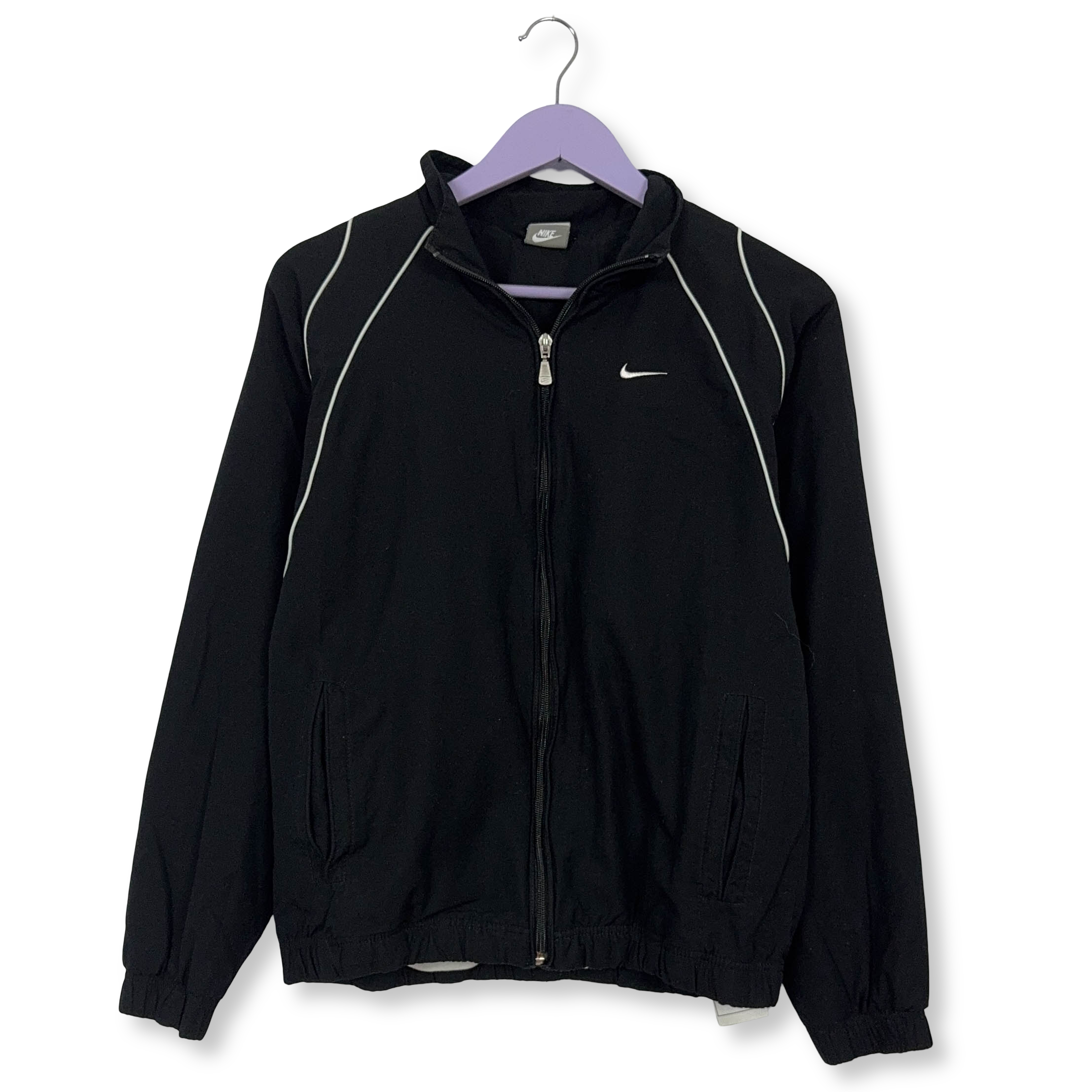 Giacca a vento Nike Vintage nera con zip anni 00 - Taglia S 173 uomo