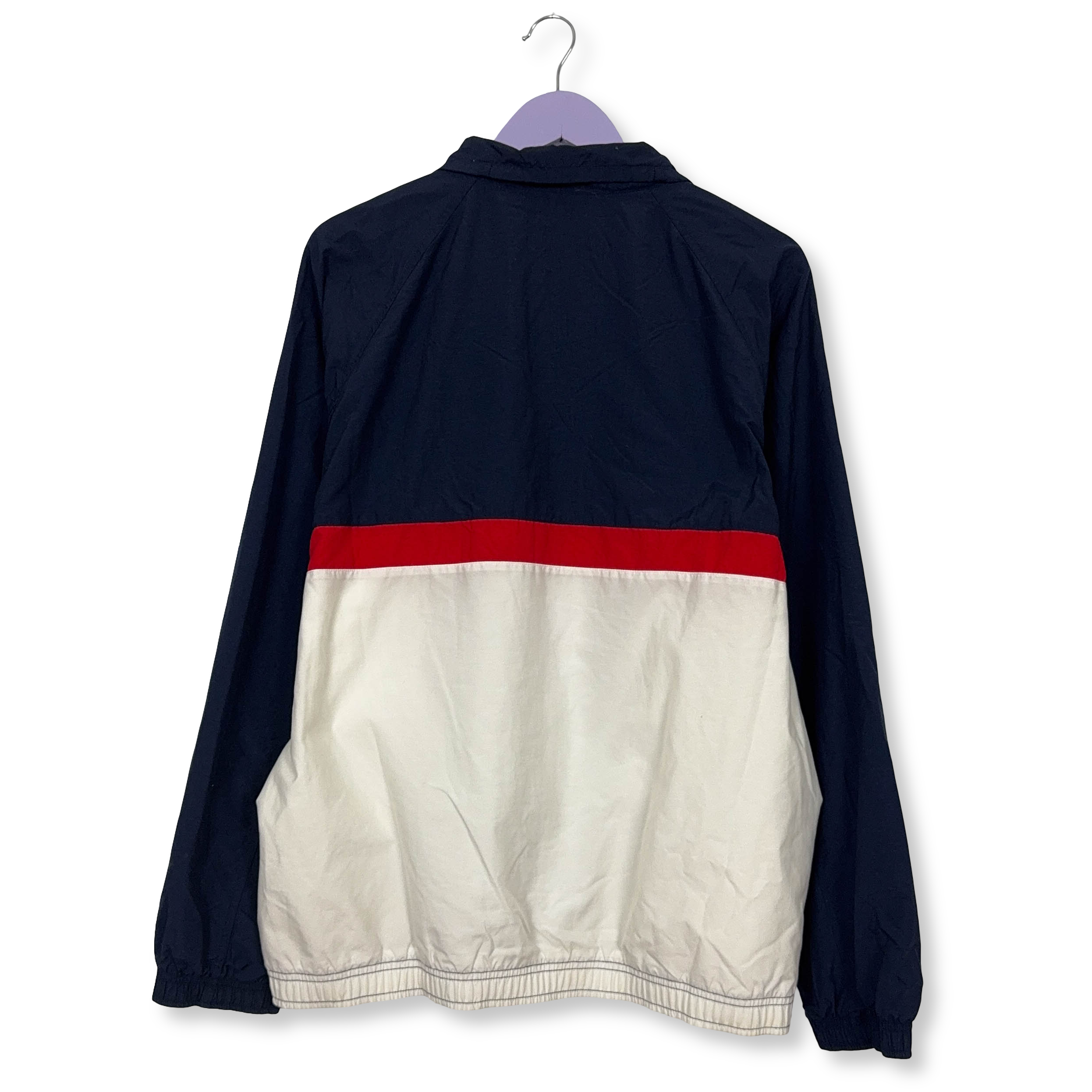 Giacca a vento Nike Vintage blu e bianca con zip anni 00 - Taglia L 183 uomo