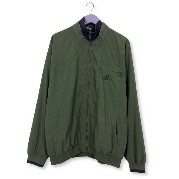Giacca a vento Adidas Vintage verde con zip anni 90 00 - Taglia 8 192 uomo