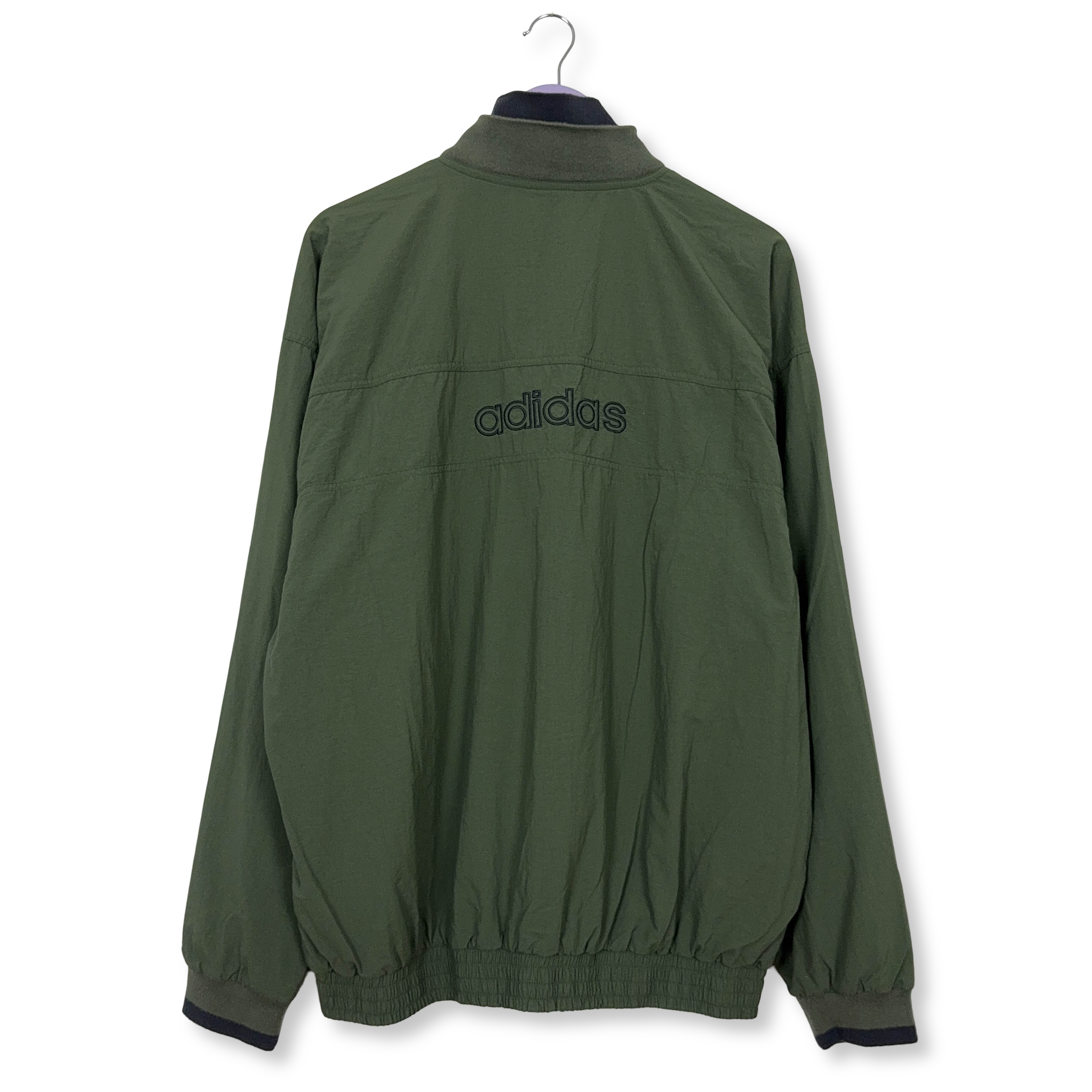 Giacca a vento Adidas Vintage verde con zip anni 90 00 - Taglia 8 192 uomo