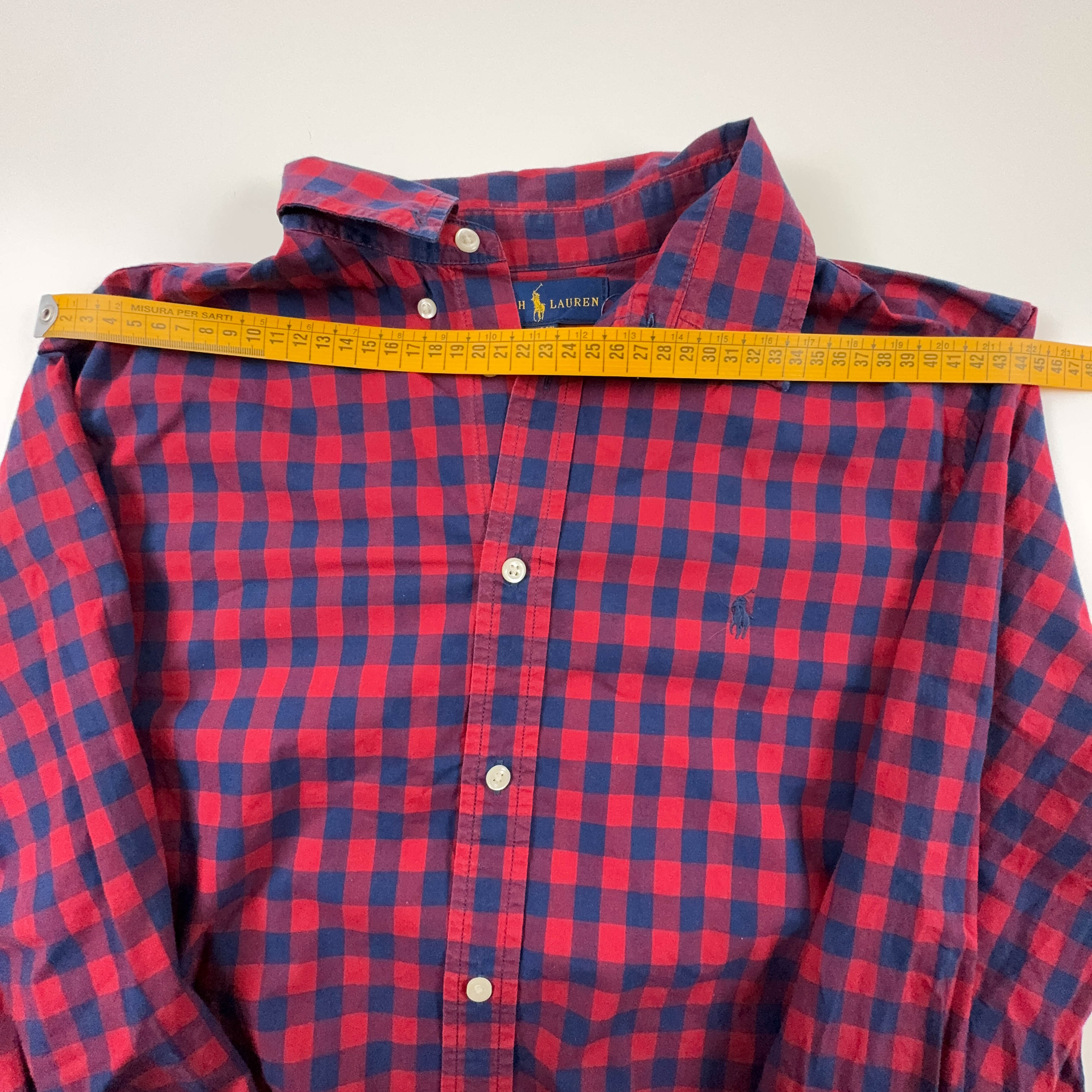 Camicia Ralph Lauren a quadri rossi e blu - Taglia S/M uomo