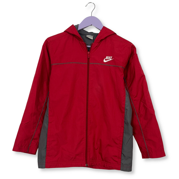 Giacca a vento Nike Vintage rossa con zip anni 00 - Taglia XS uomo