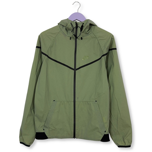 Giacca a vento Nike verde con zip anni 90 - Taglia S uomo