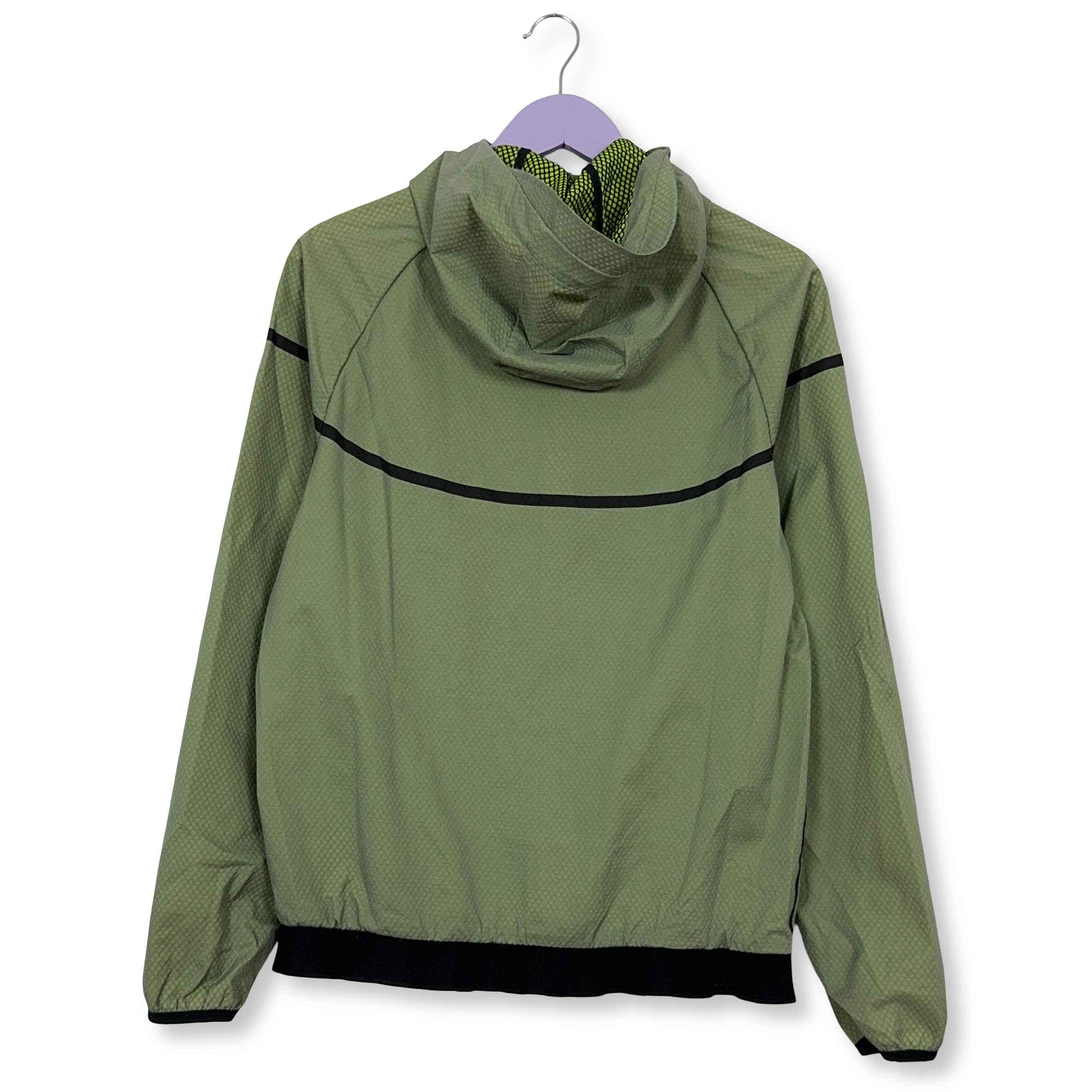 Giacca a vento Nike verde con zip anni 90 - Taglia S uomo