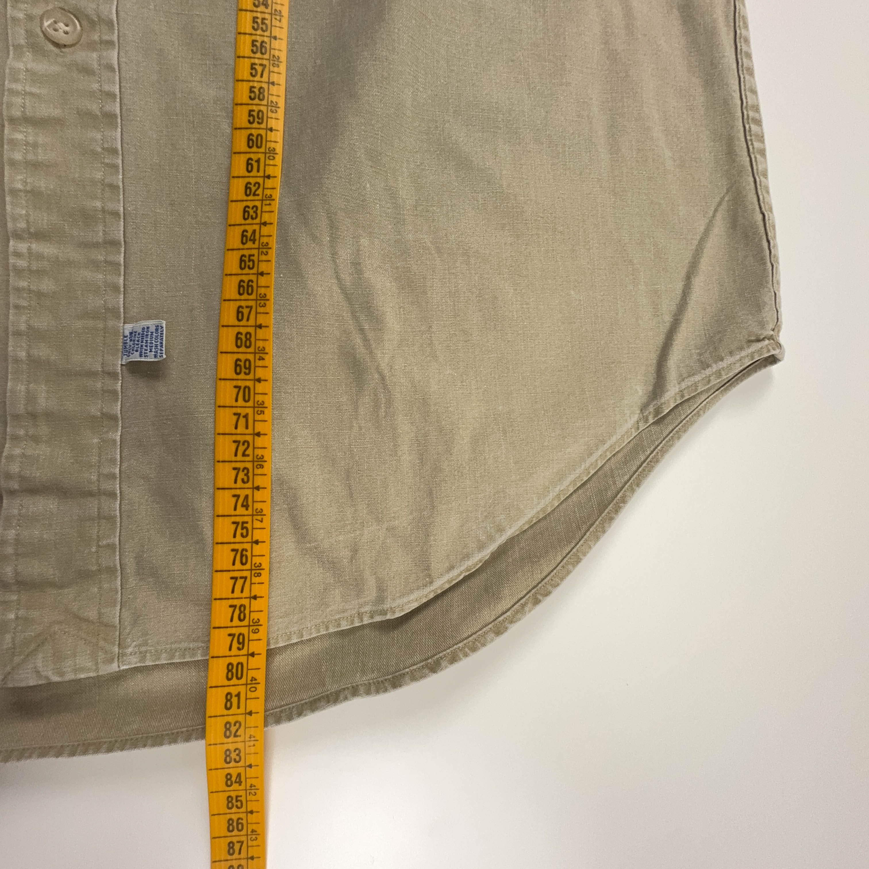 Camicia Ralph Lauren Vintage beige tinta unita - Taglia L uomo