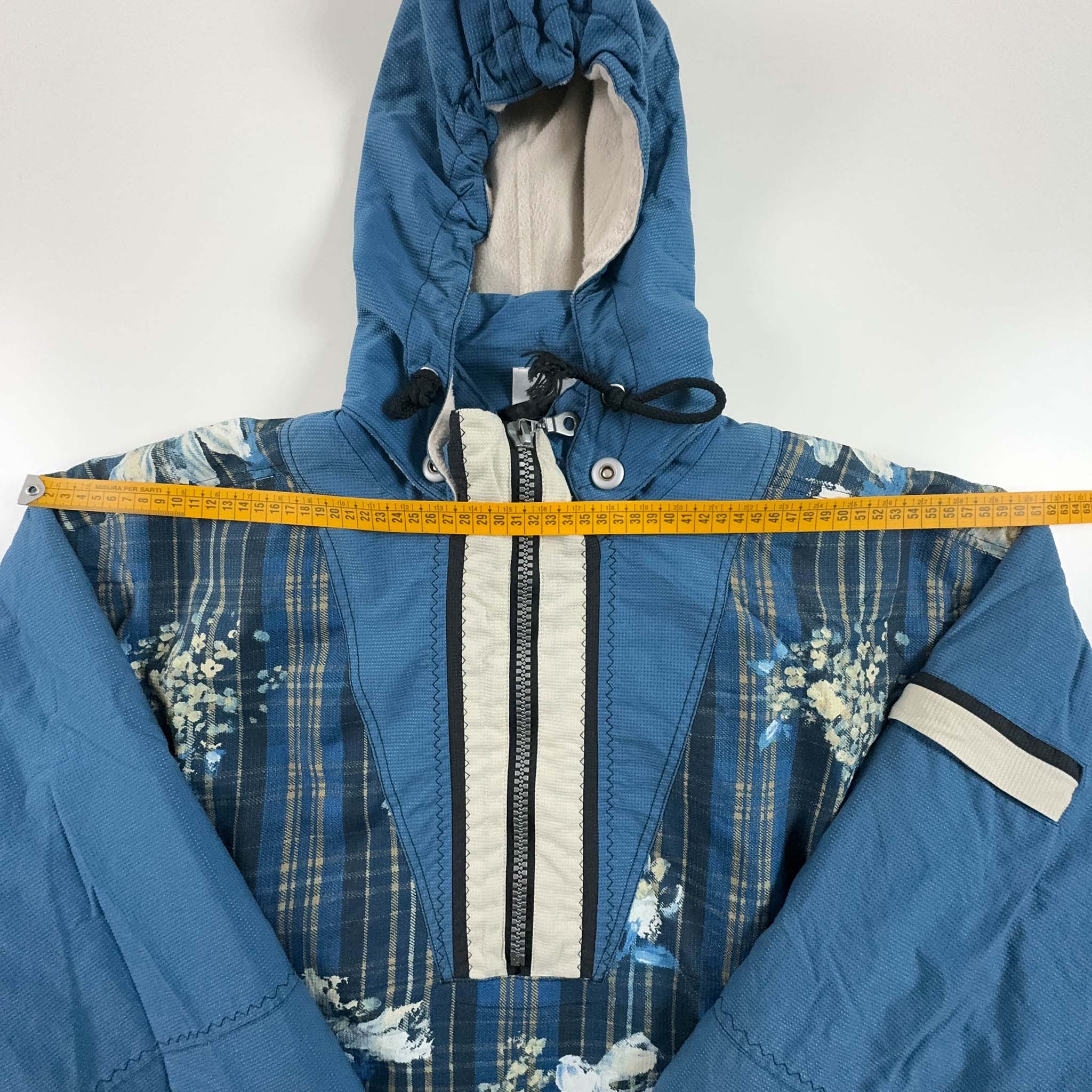 Giacca da Sci/Snowboard Active Vintage blu a fantasia floreale - Taglia M/L uomo