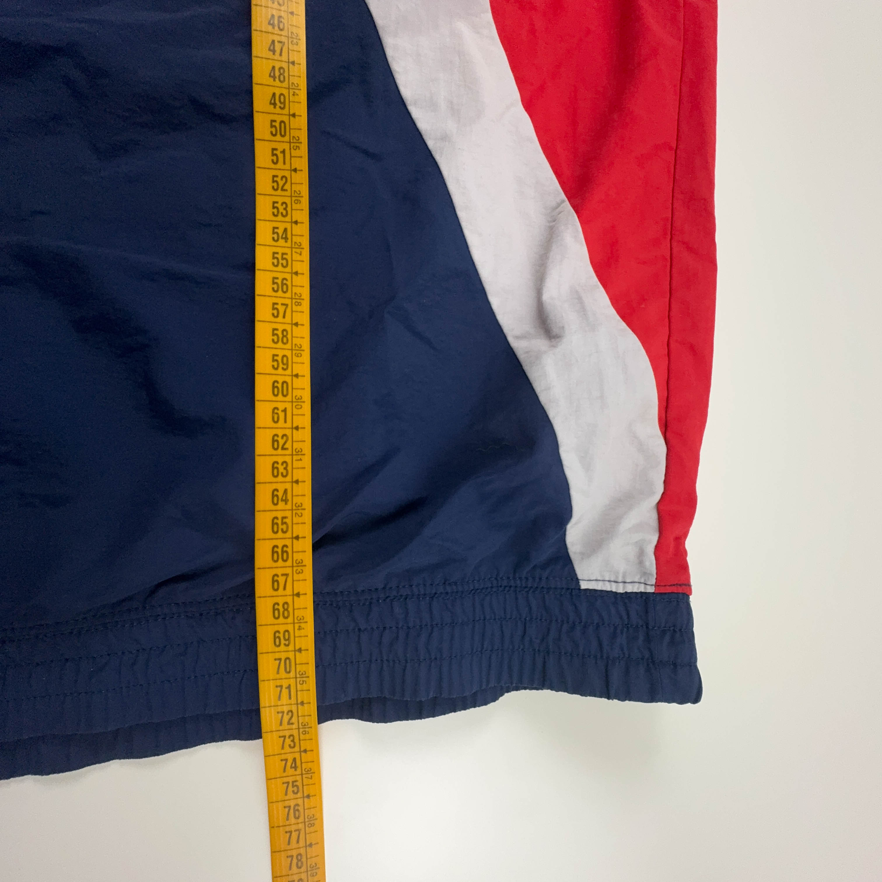 Giacca a vento Champion Vintage blu e rossa quarter zip anni 90 - Taglia XL uomo