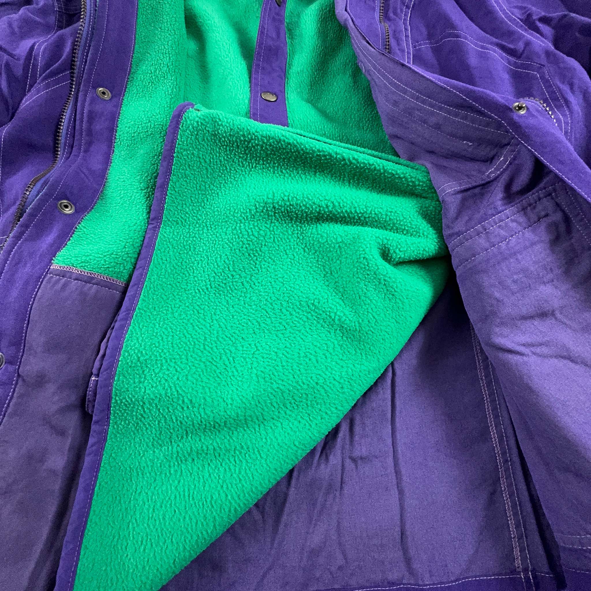 Giacca Fila Vintage Magic Line viola con Pile removibile verde interno - Taglia I52 uomo