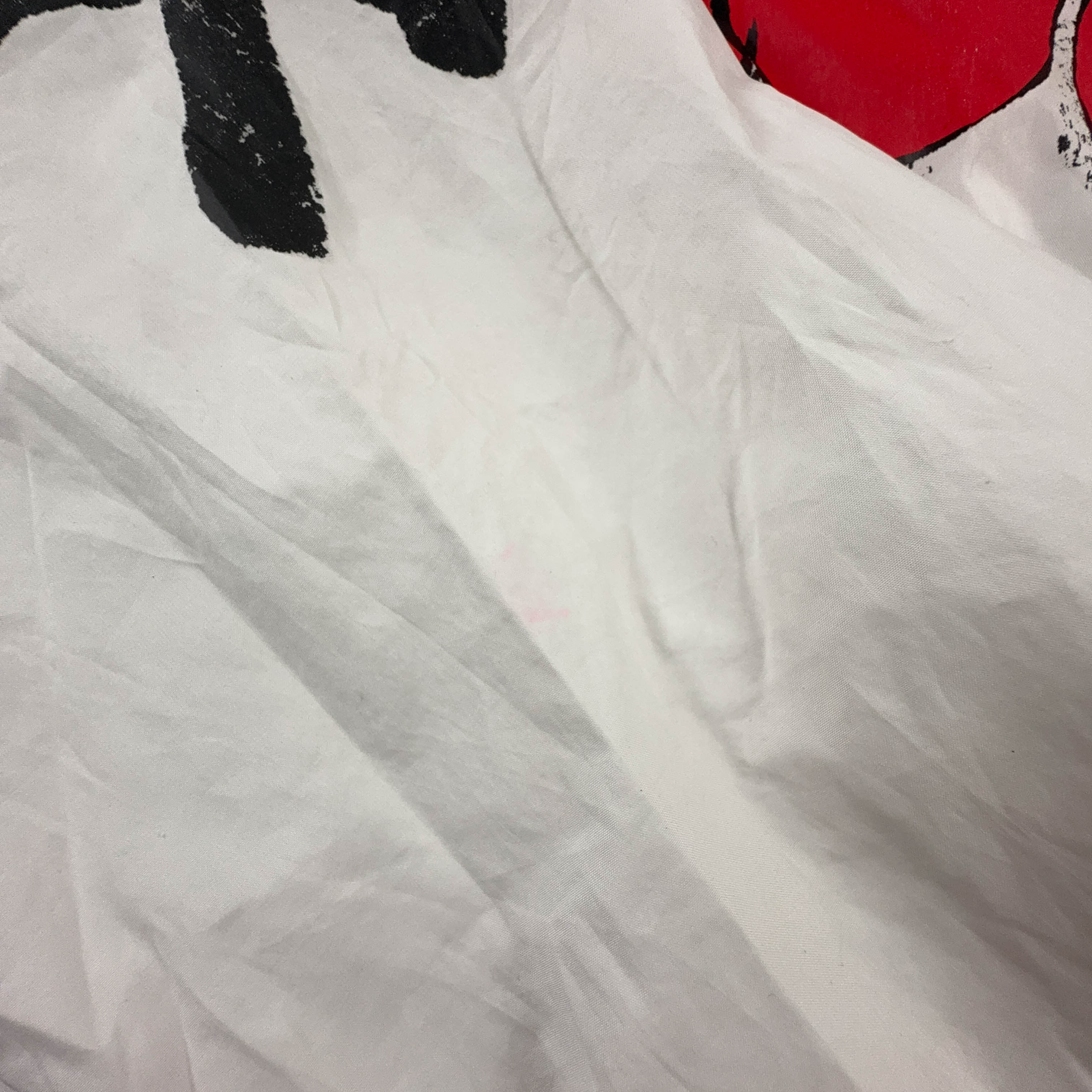 Giacca a vento Adidas Vintage bianca con stampa all over e zip anni 00 - Taglia L uomo