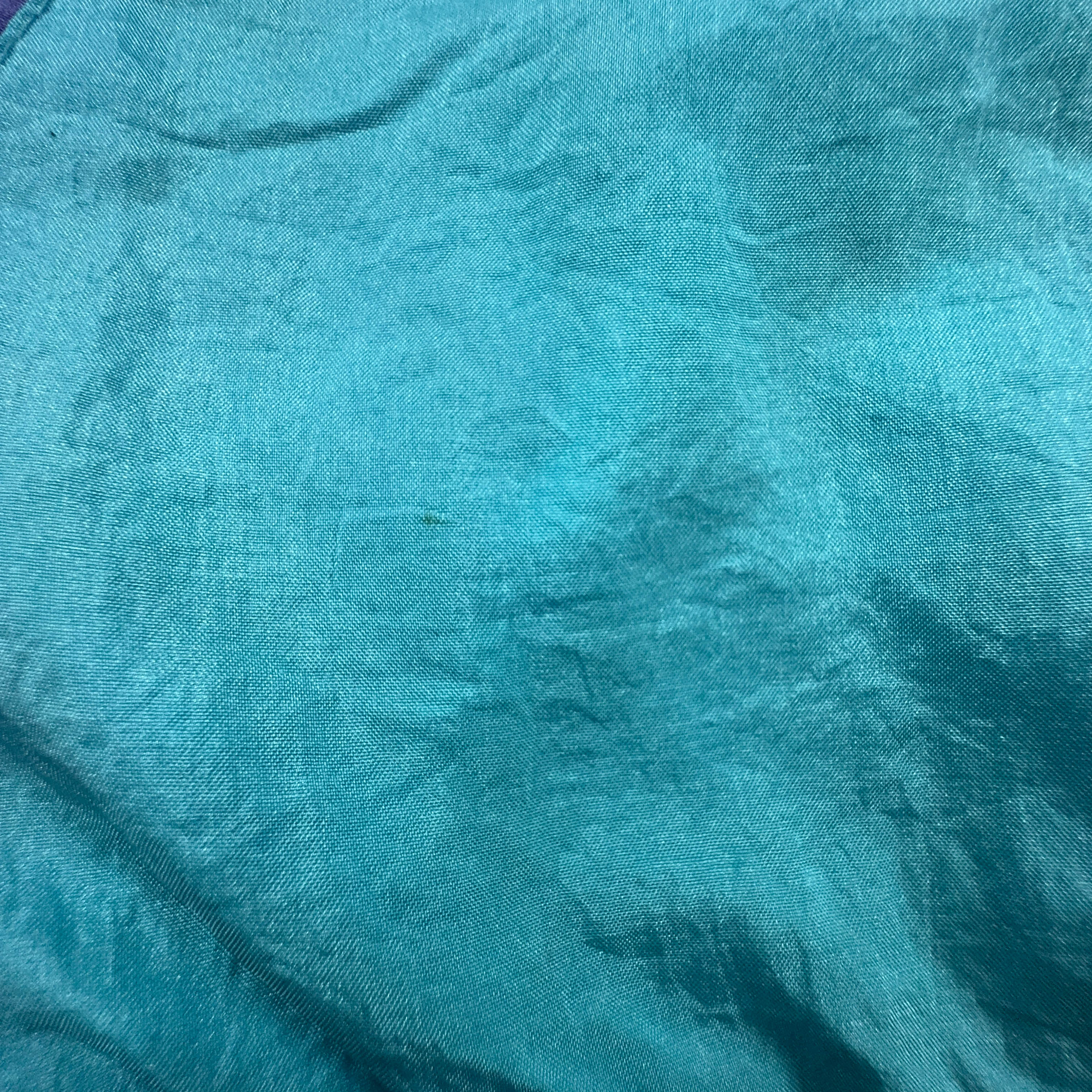 Giacca a vento Puma Vintage azzurra e viola con zip anni 80 - Taglia M uomo