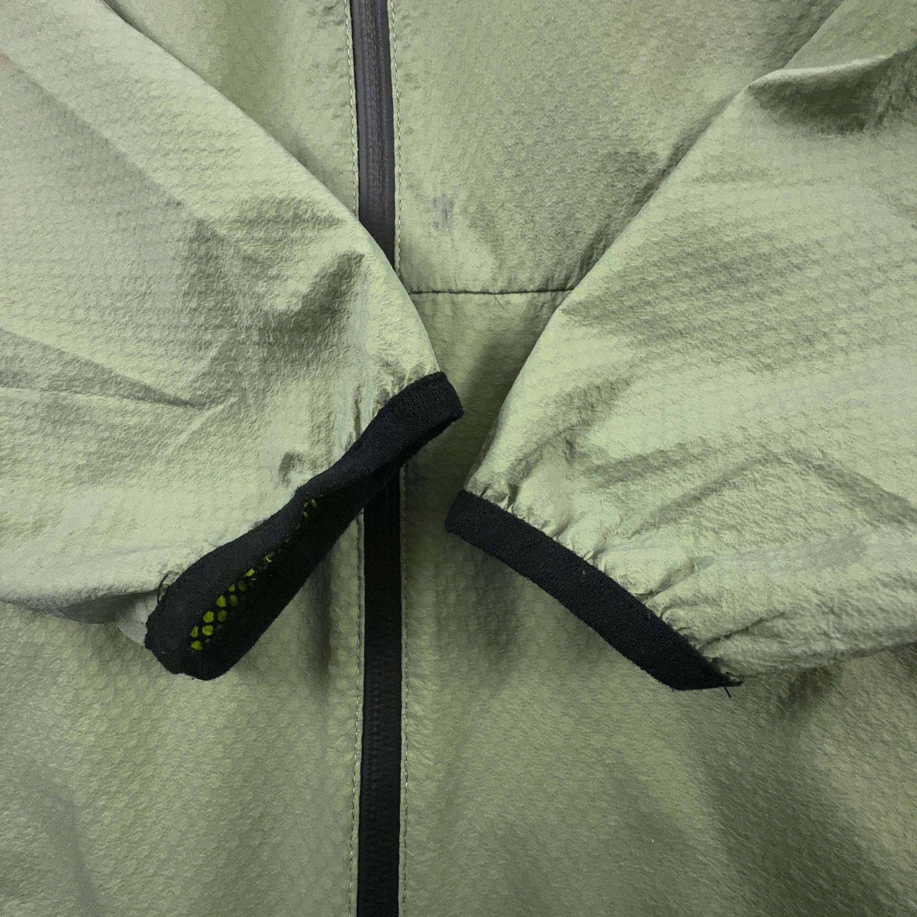 Giacca a vento Nike verde con zip anni 90 - Taglia S uomo