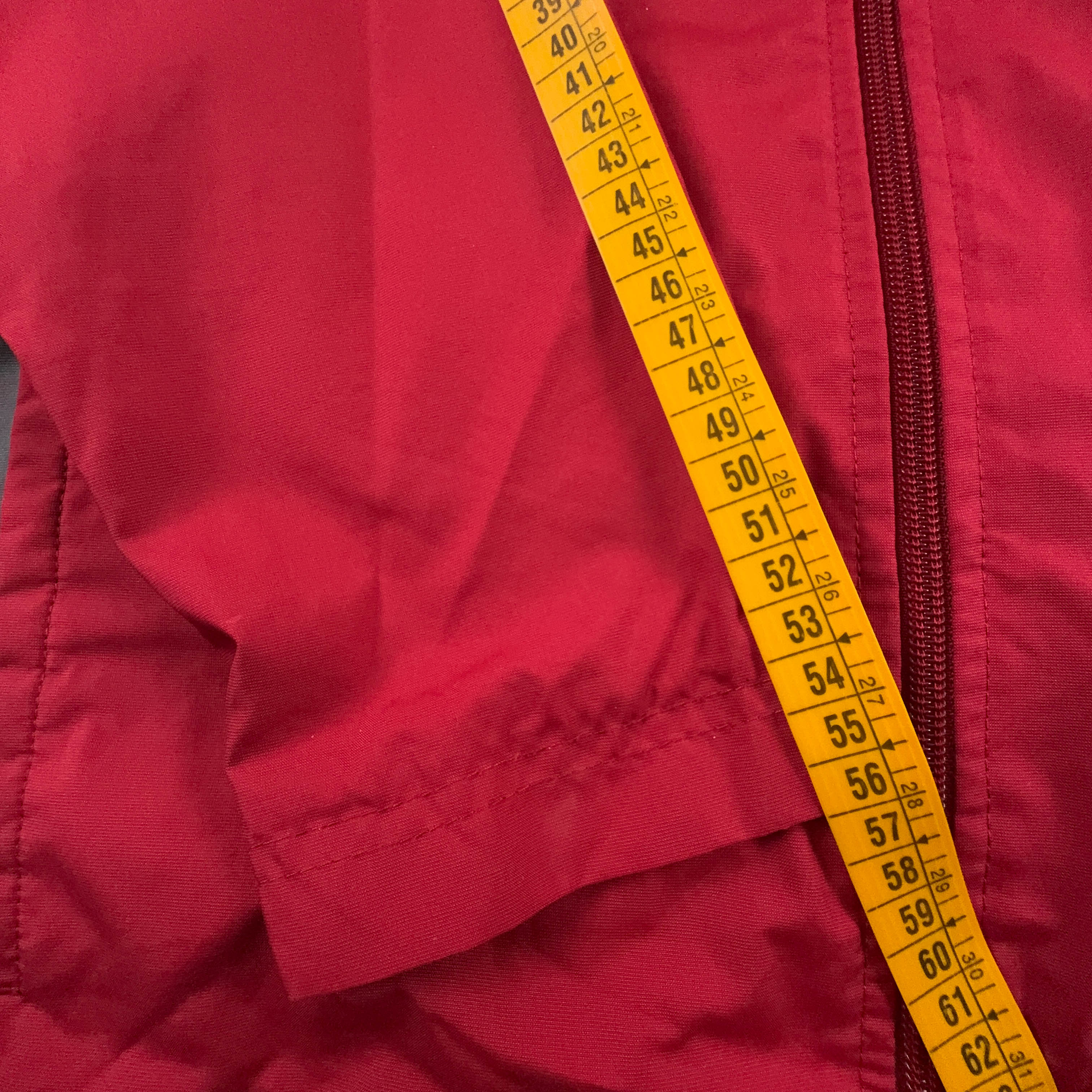 Giacca a vento Nike Vintage rossa con zip anni 00 - Taglia XS uomo