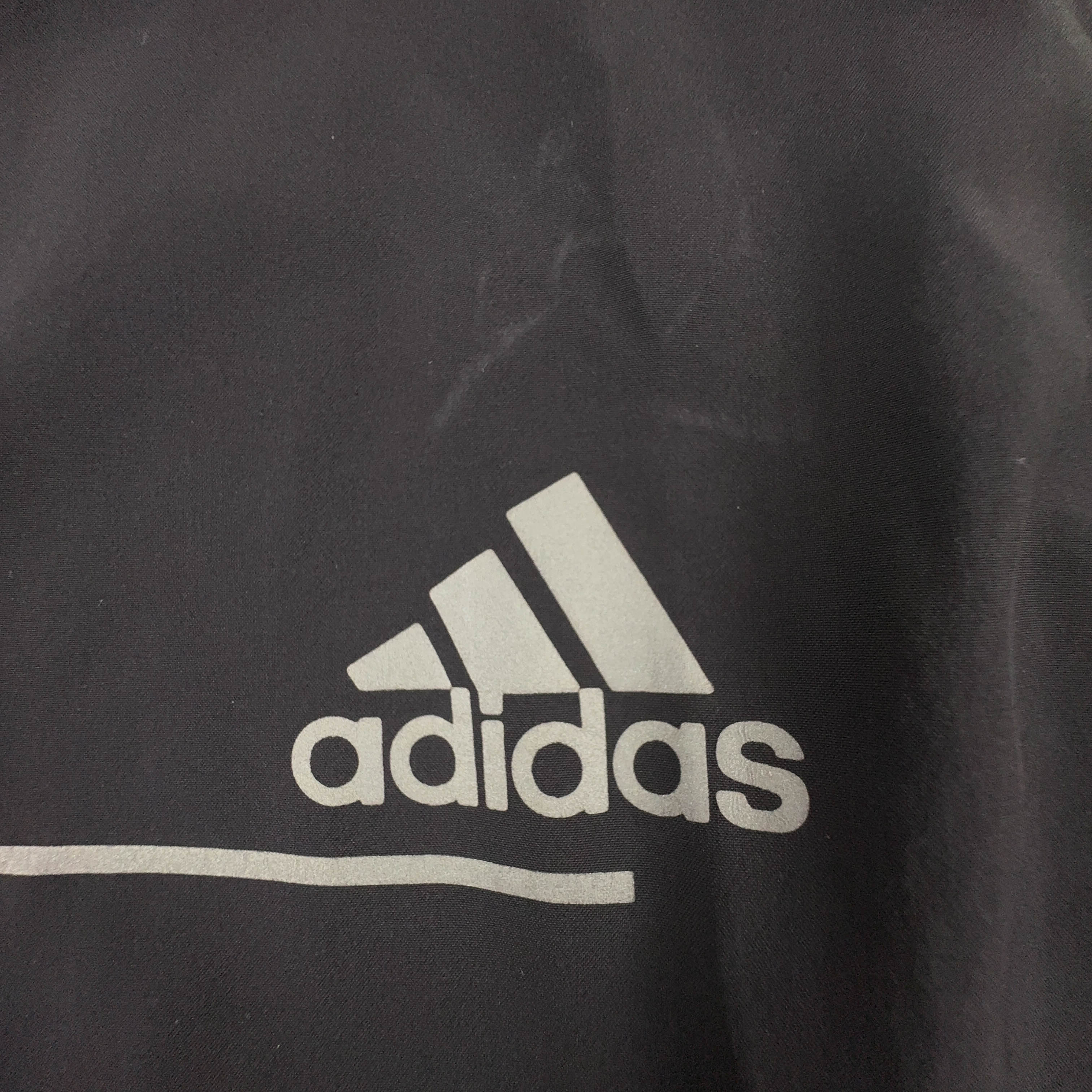 Giacca a vento Adidas Vintage smanicata nera con zip anni 90 00 - Taglia XL uomo