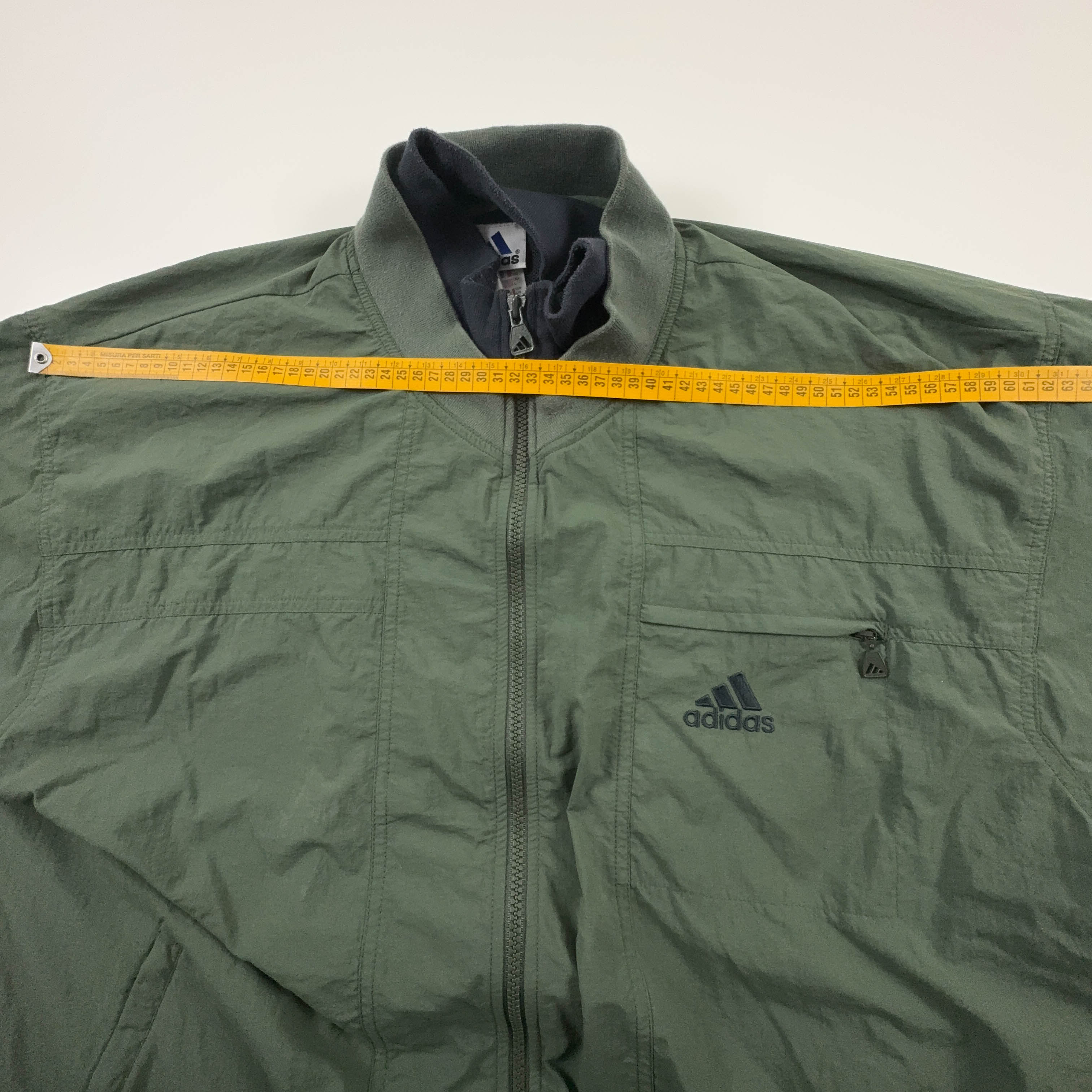 Giacca a vento Adidas Vintage verde con zip anni 90 00 - Taglia 8 192 uomo