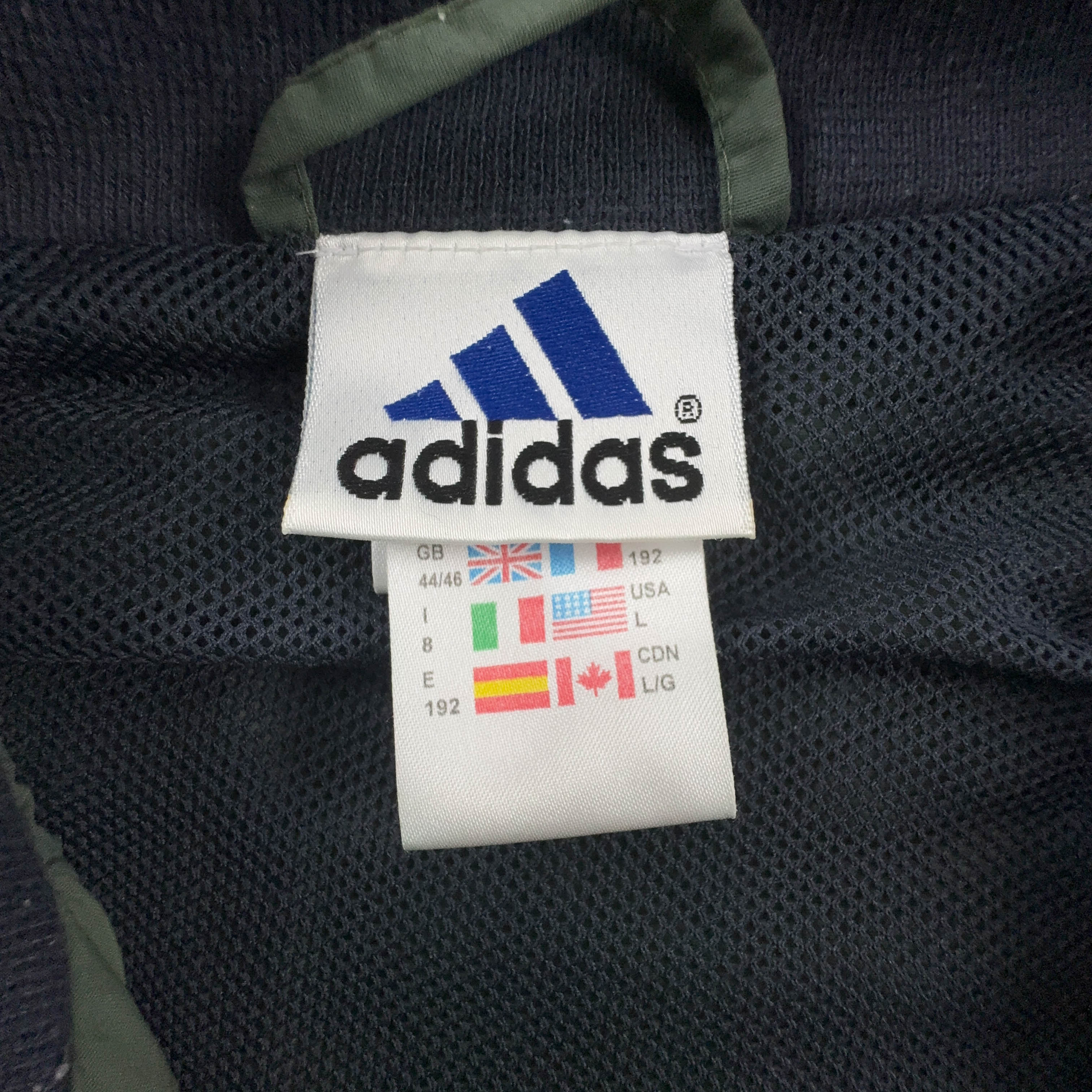 Giacca a vento Adidas Vintage verde con zip anni 90 00 - Taglia 8 192 uomo