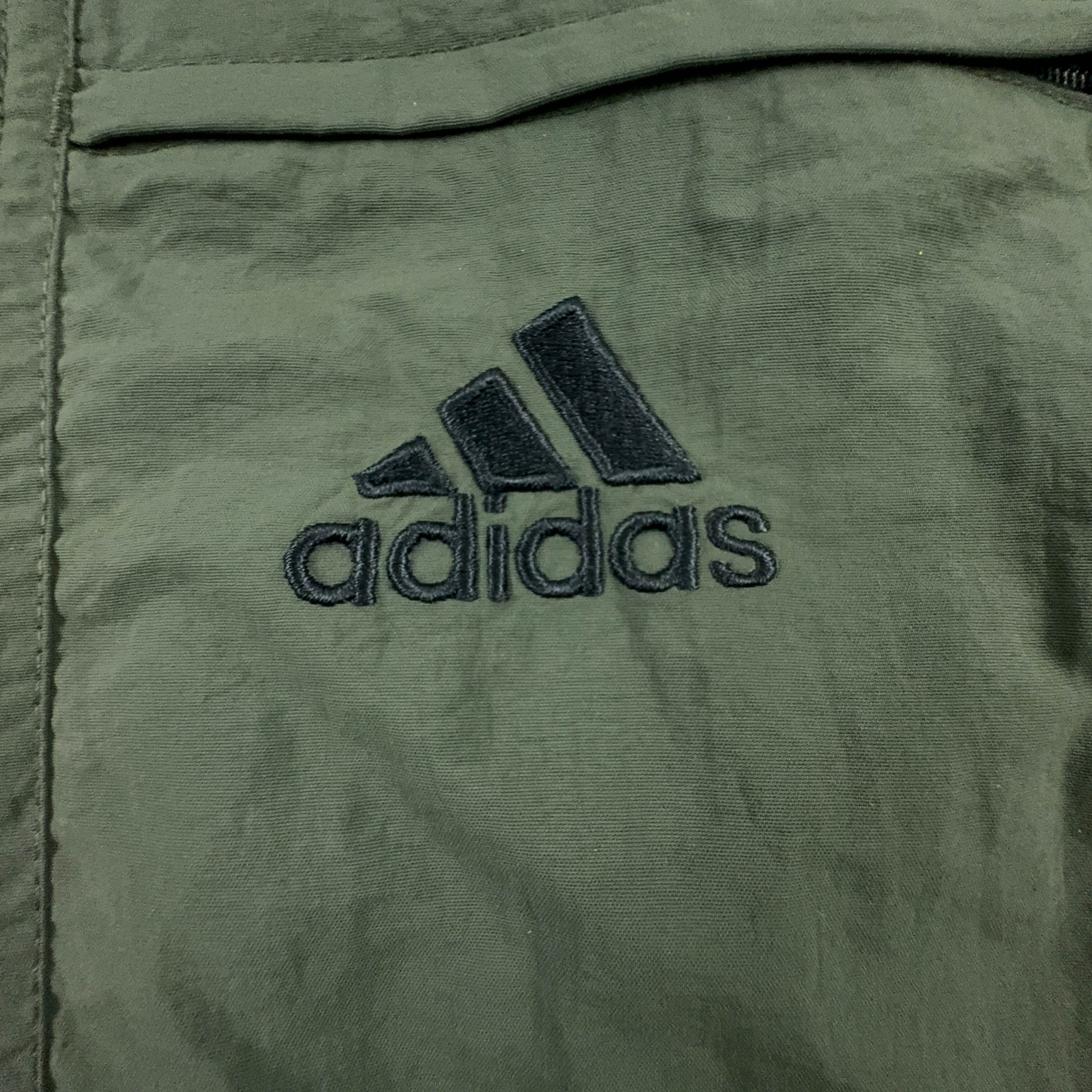Giacca a vento Adidas Vintage verde con zip anni 90 00 - Taglia 8 192 uomo