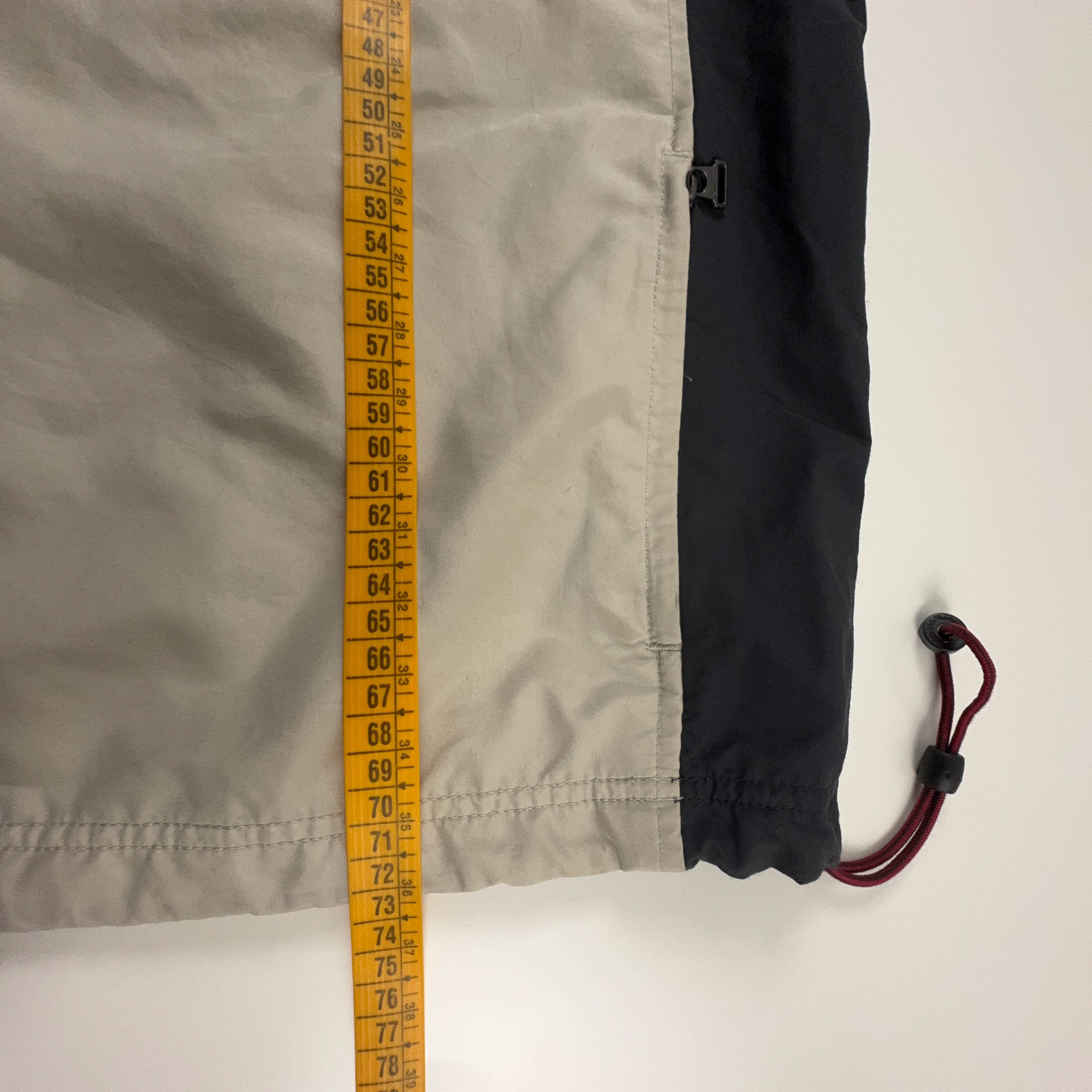 Giacca a vento Nike Vintage nera e beige con zip anni 90 - Taglia M/L 178 uomo