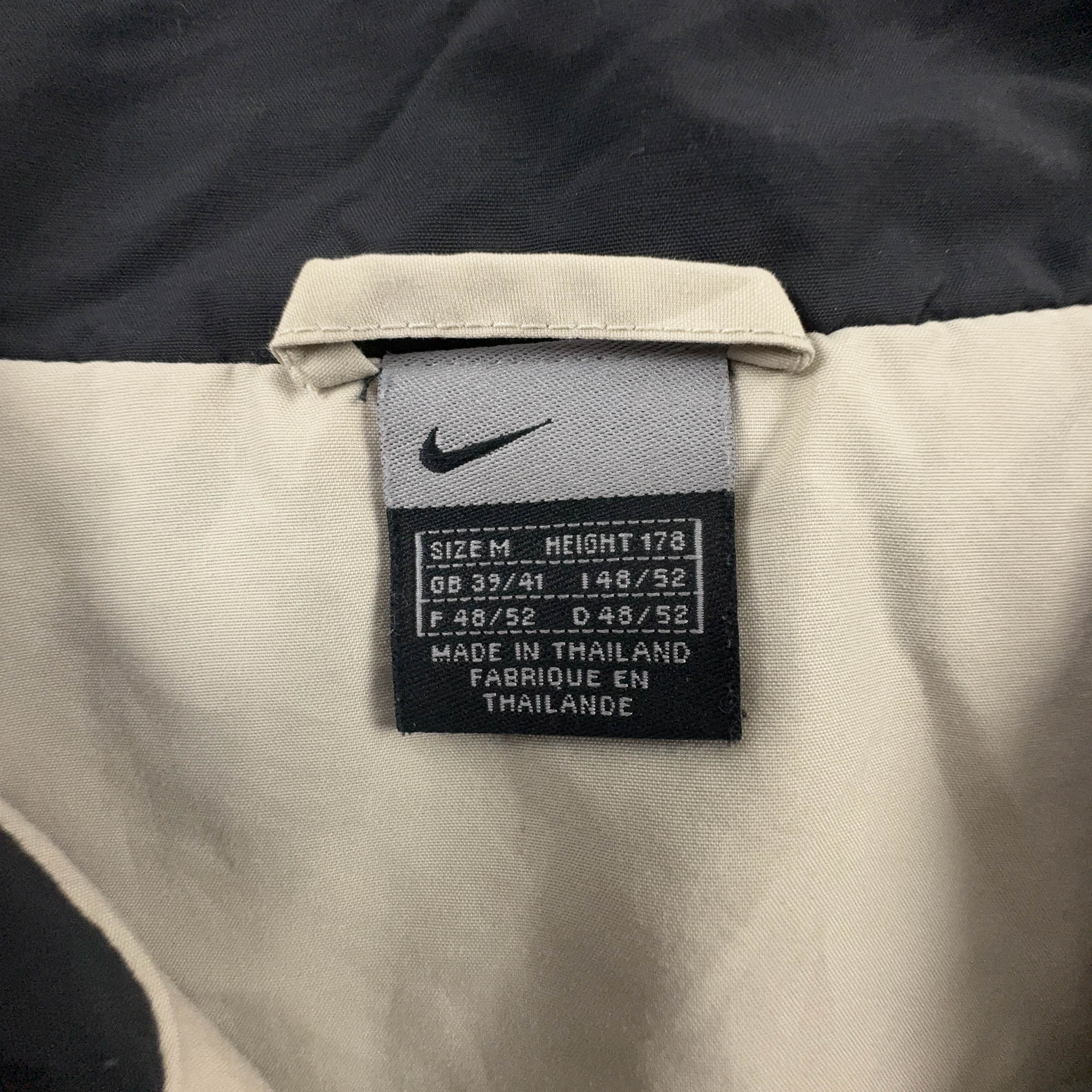 Giacca a vento Nike Vintage nera e beige con zip anni 90 - Taglia M/L 178 uomo