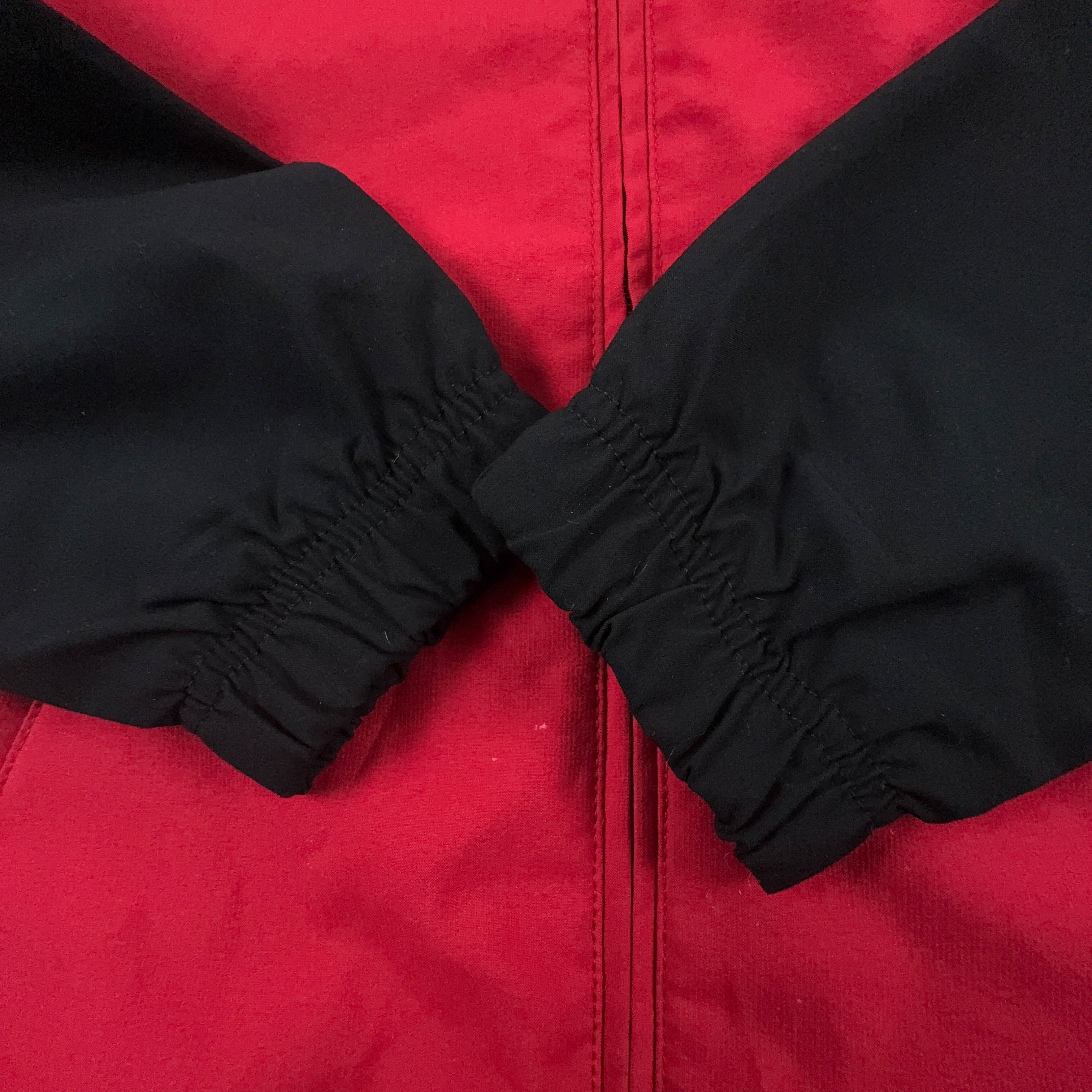 Giacca a vento Nike Vintage rossa e nera con zip anni 00 - Taglia XS uomo