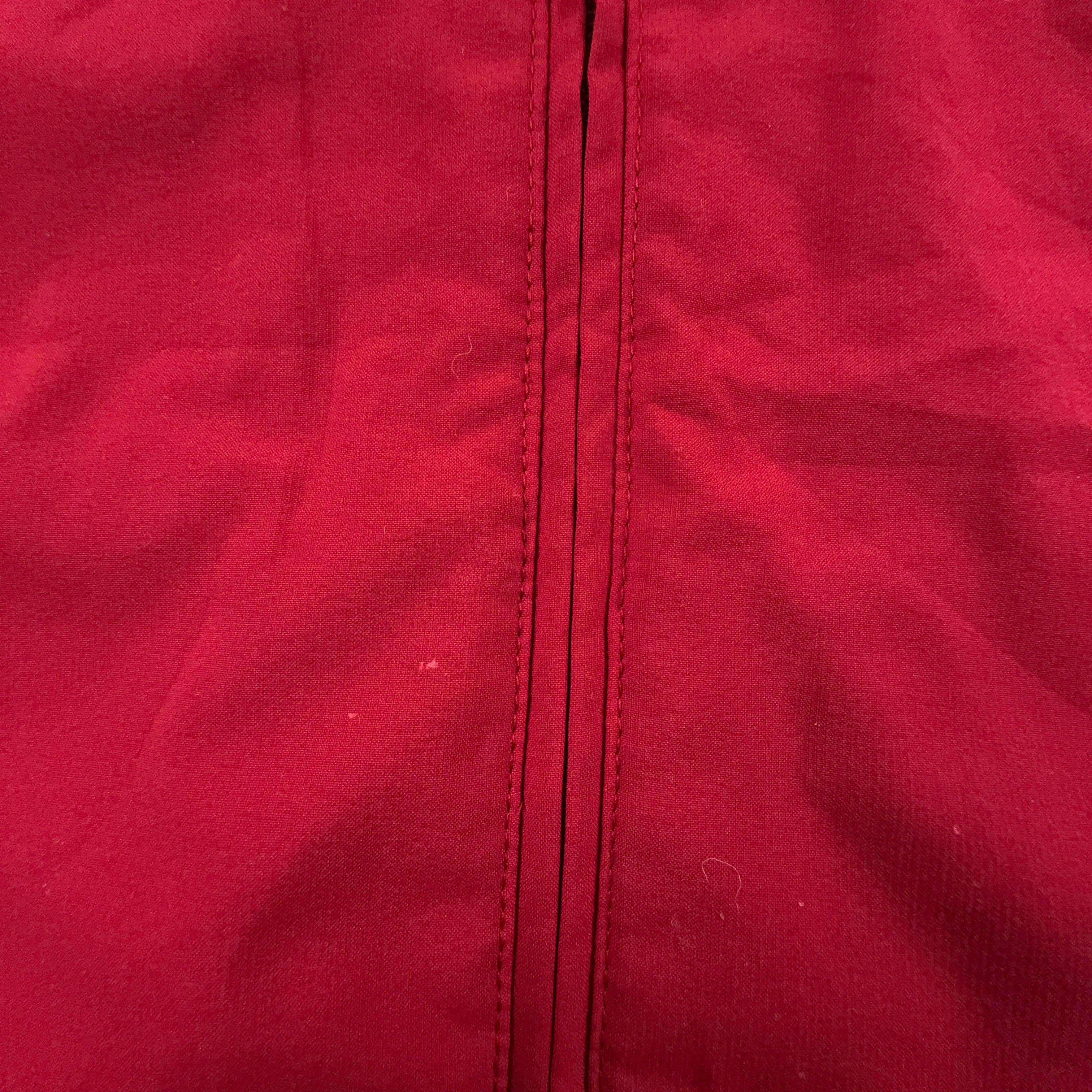 Giacca a vento Nike Vintage rossa e nera con zip anni 00 - Taglia XS uomo