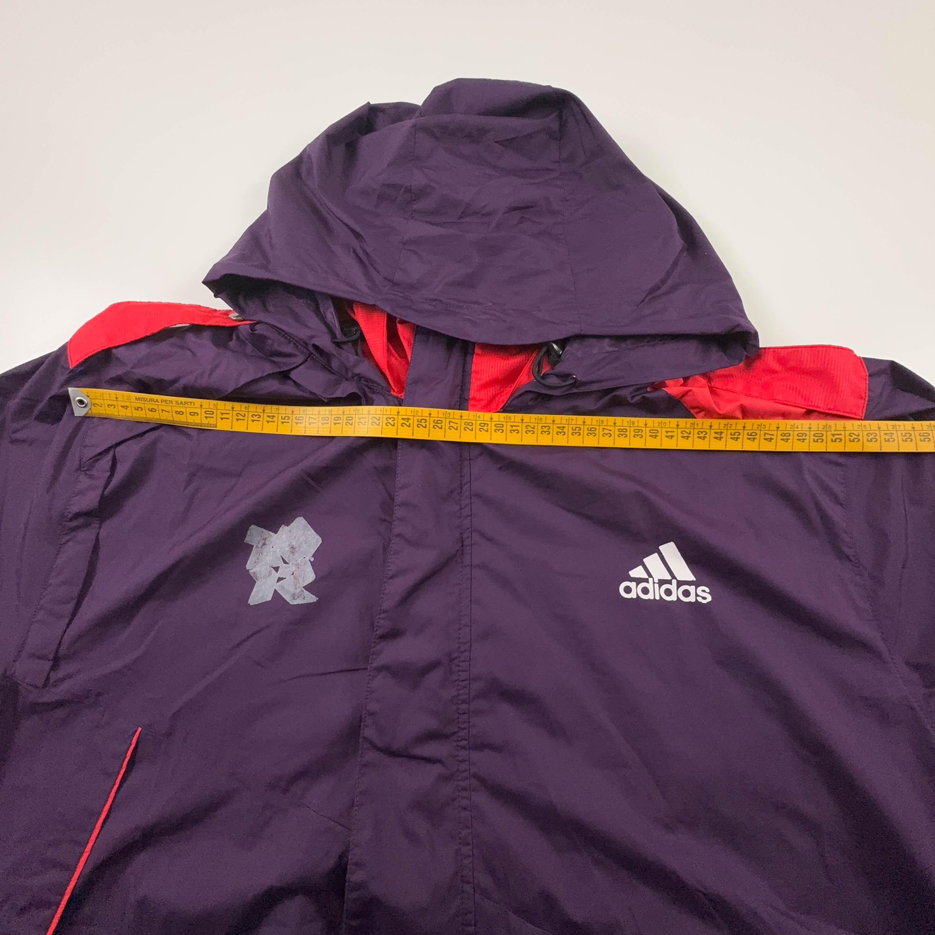 Giacca a vento Adidas London 2012 viola con zip - Taglia XXL uomo
