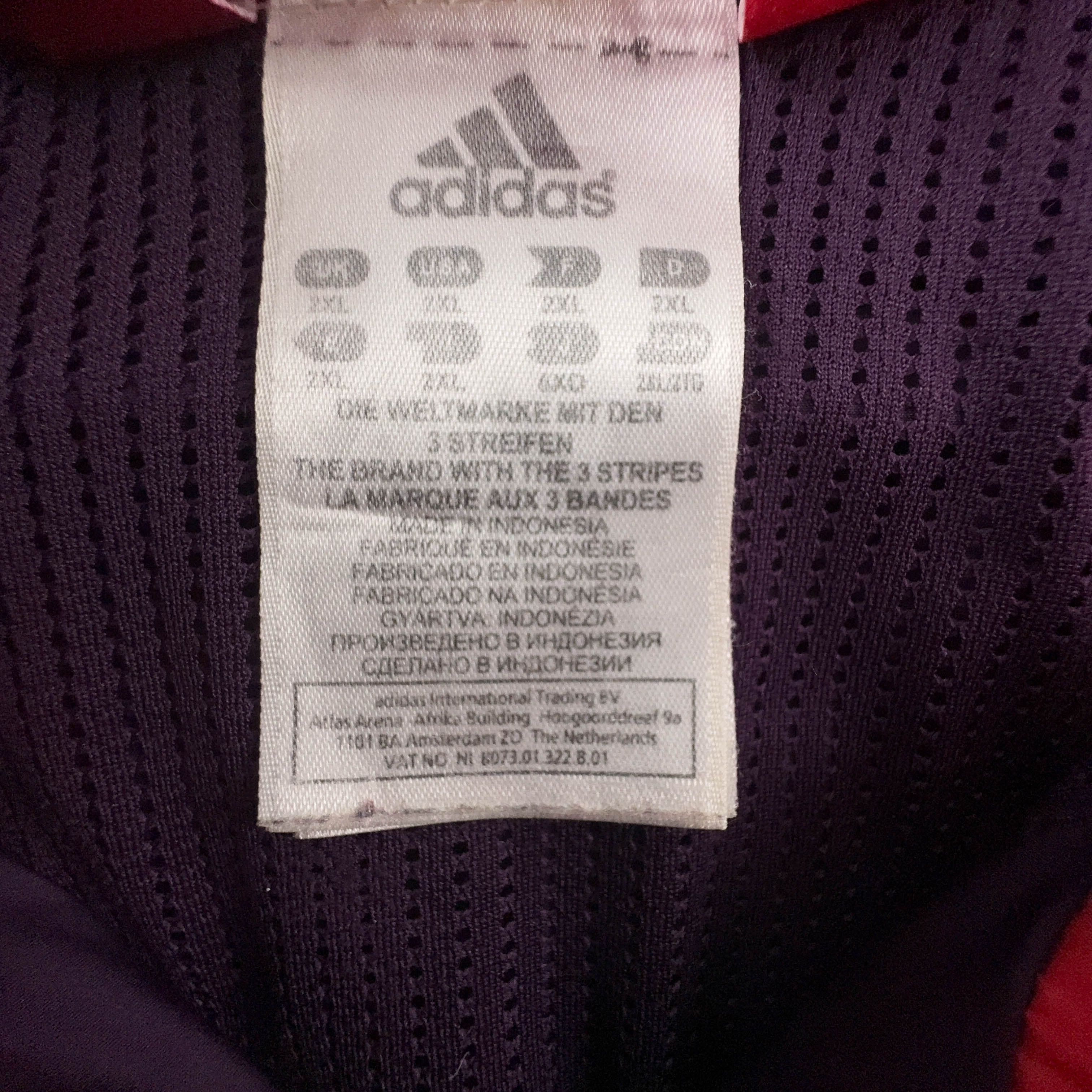 Giacca a vento Adidas London 2012 viola con zip - Taglia XXL uomo