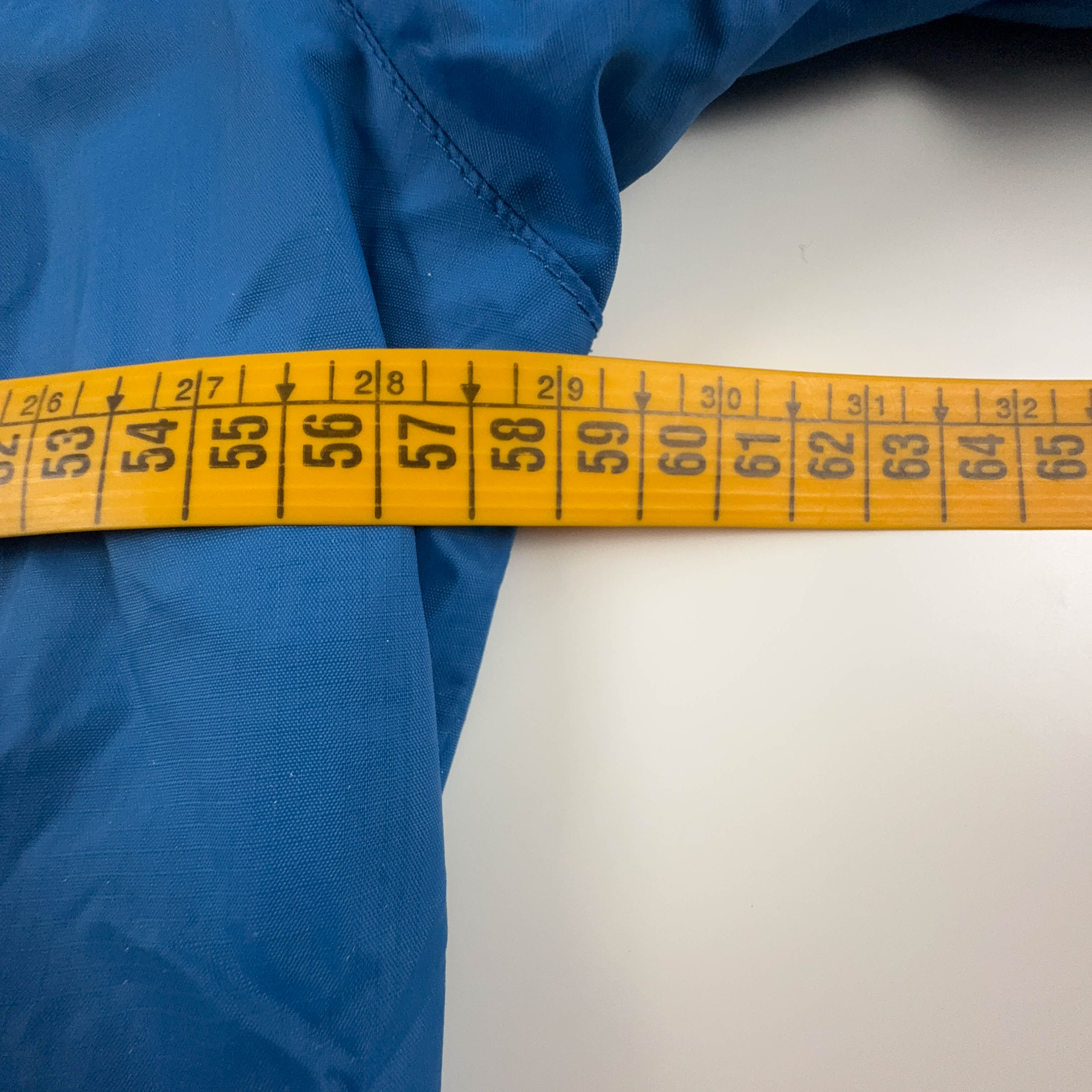 Giacca a vento Adidas azzurra e bianca con zip - Taglia L uomo