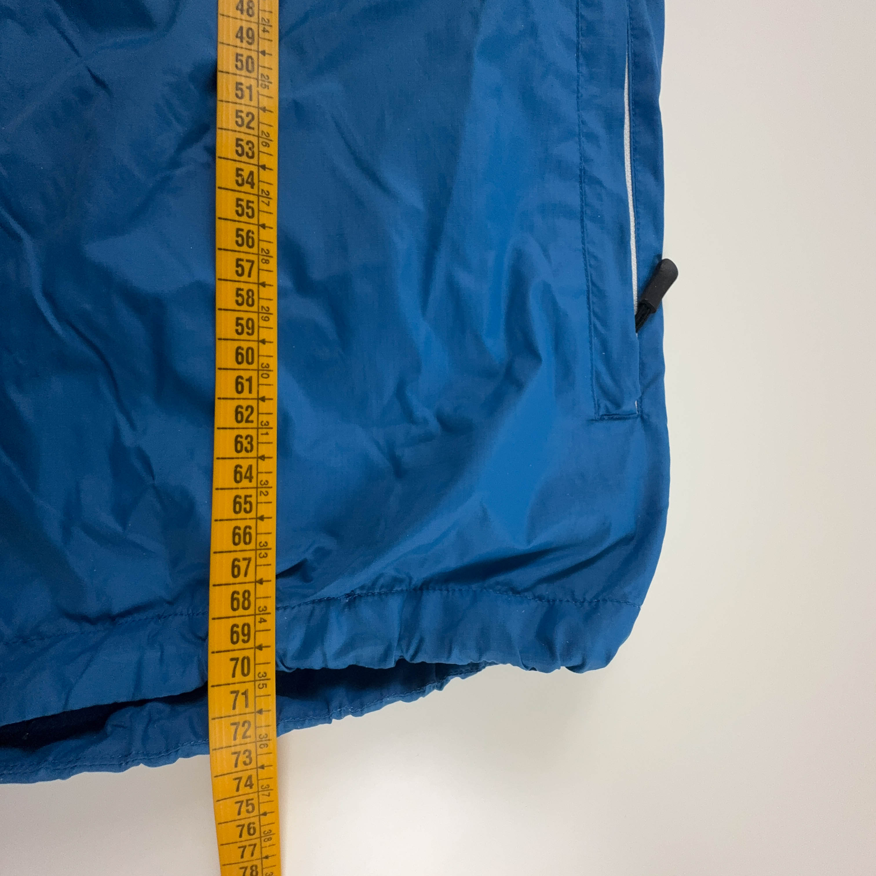 Giacca a vento Adidas azzurra e bianca con zip - Taglia L uomo