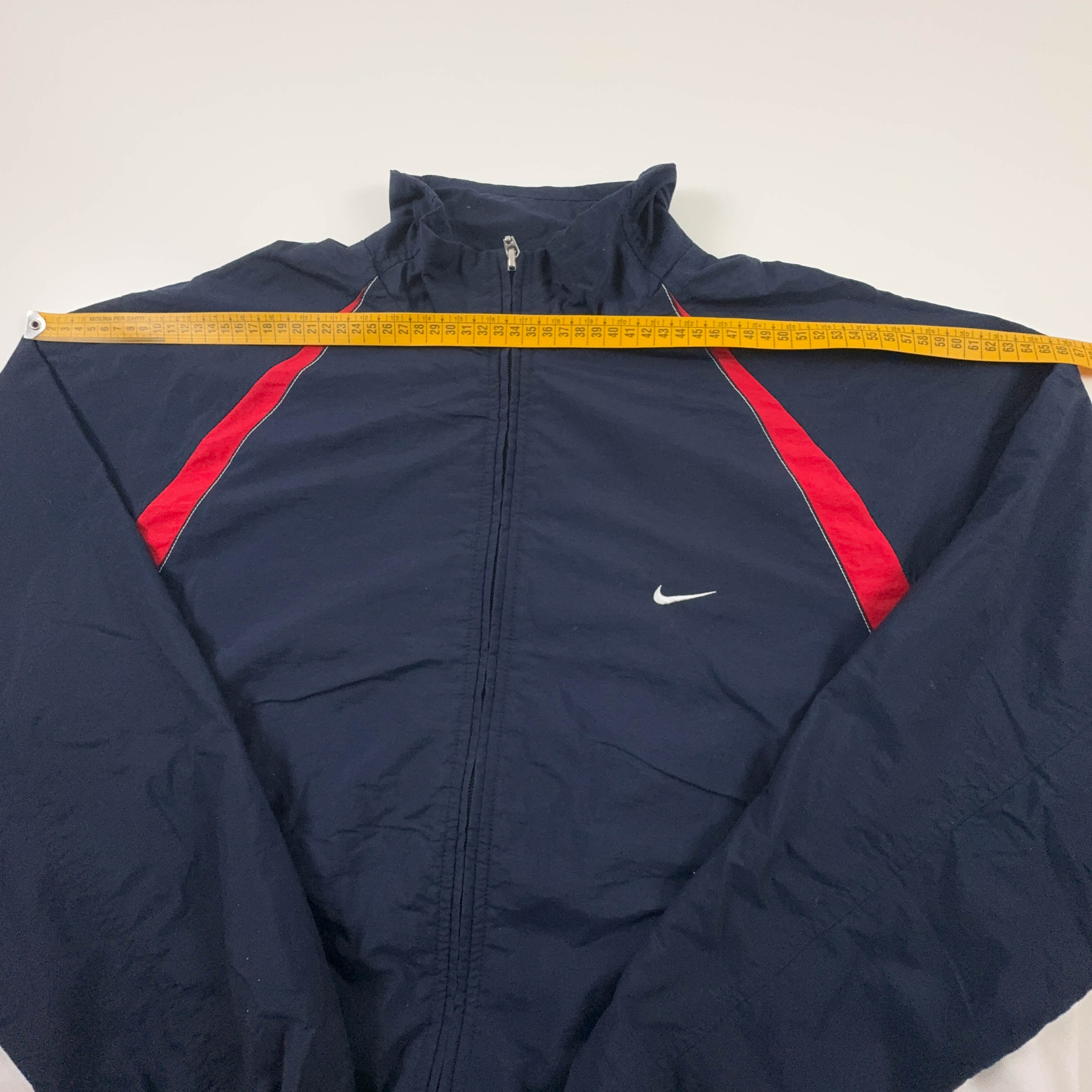 Giacca a vento Nike Vintage blu e bianca con zip anni 00 - Taglia L 183 uomo