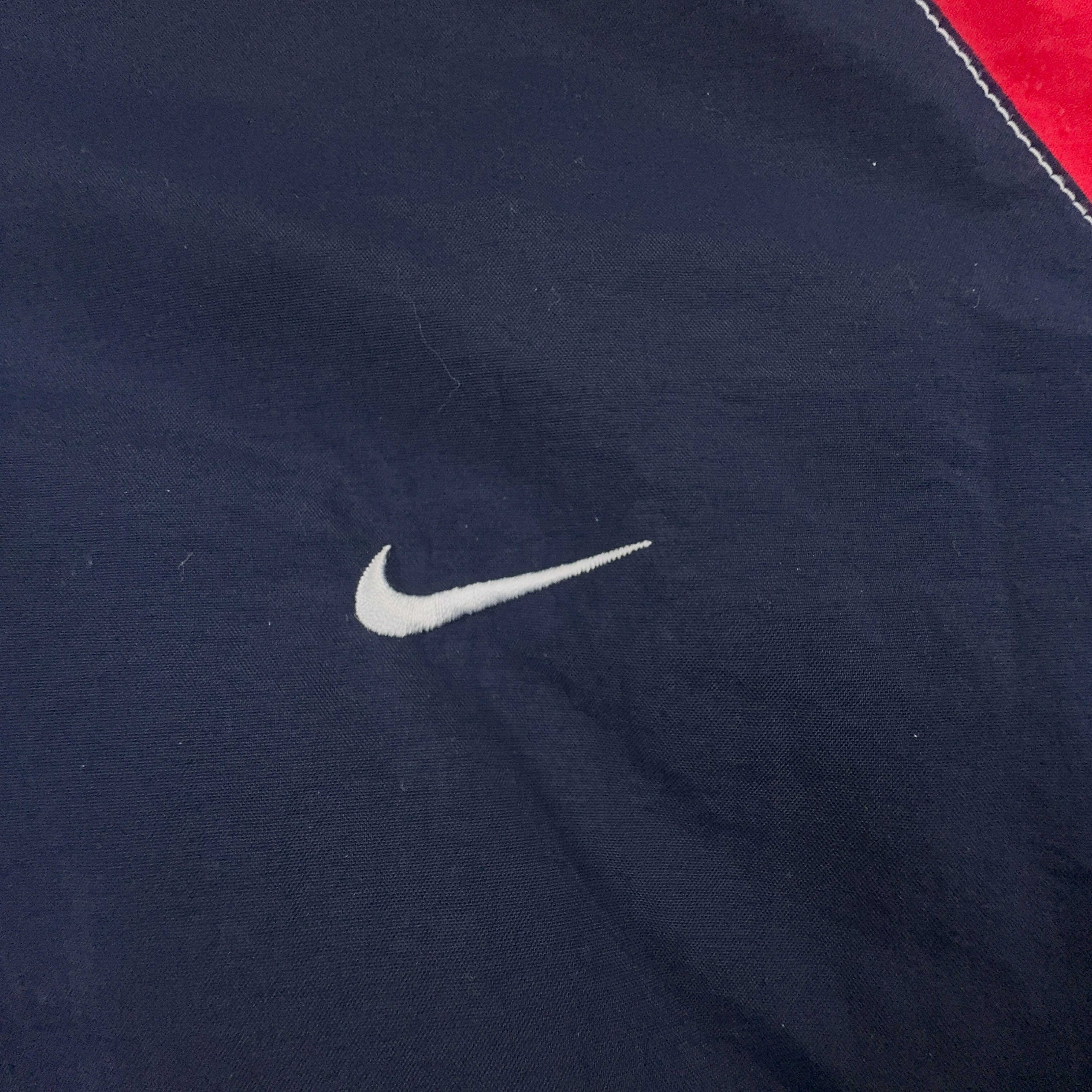 Giacca a vento Nike Vintage blu e bianca con zip anni 00 - Taglia L 183 uomo