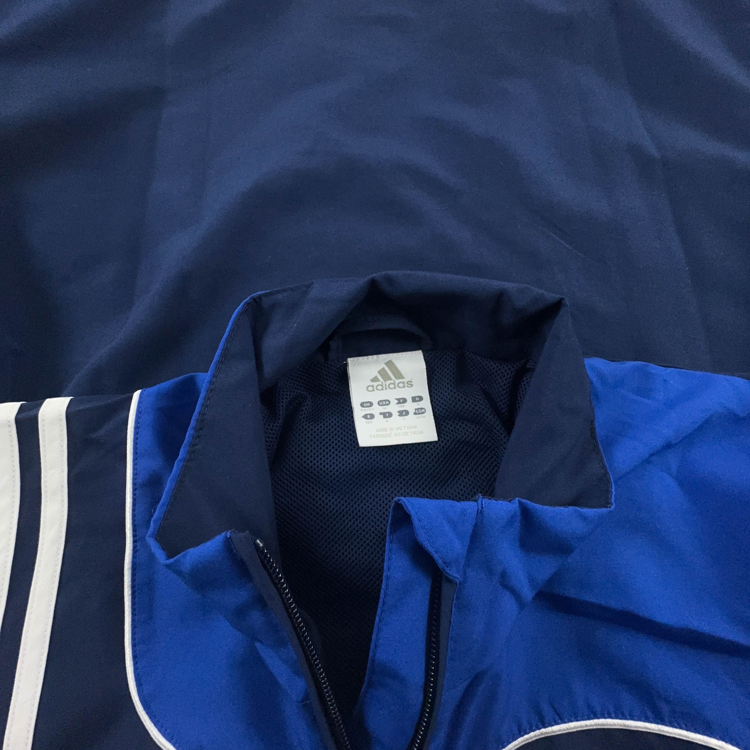 Giacca a vento Adidas Vintage blu con zip anni 00 - Taglia 6 180 uomo