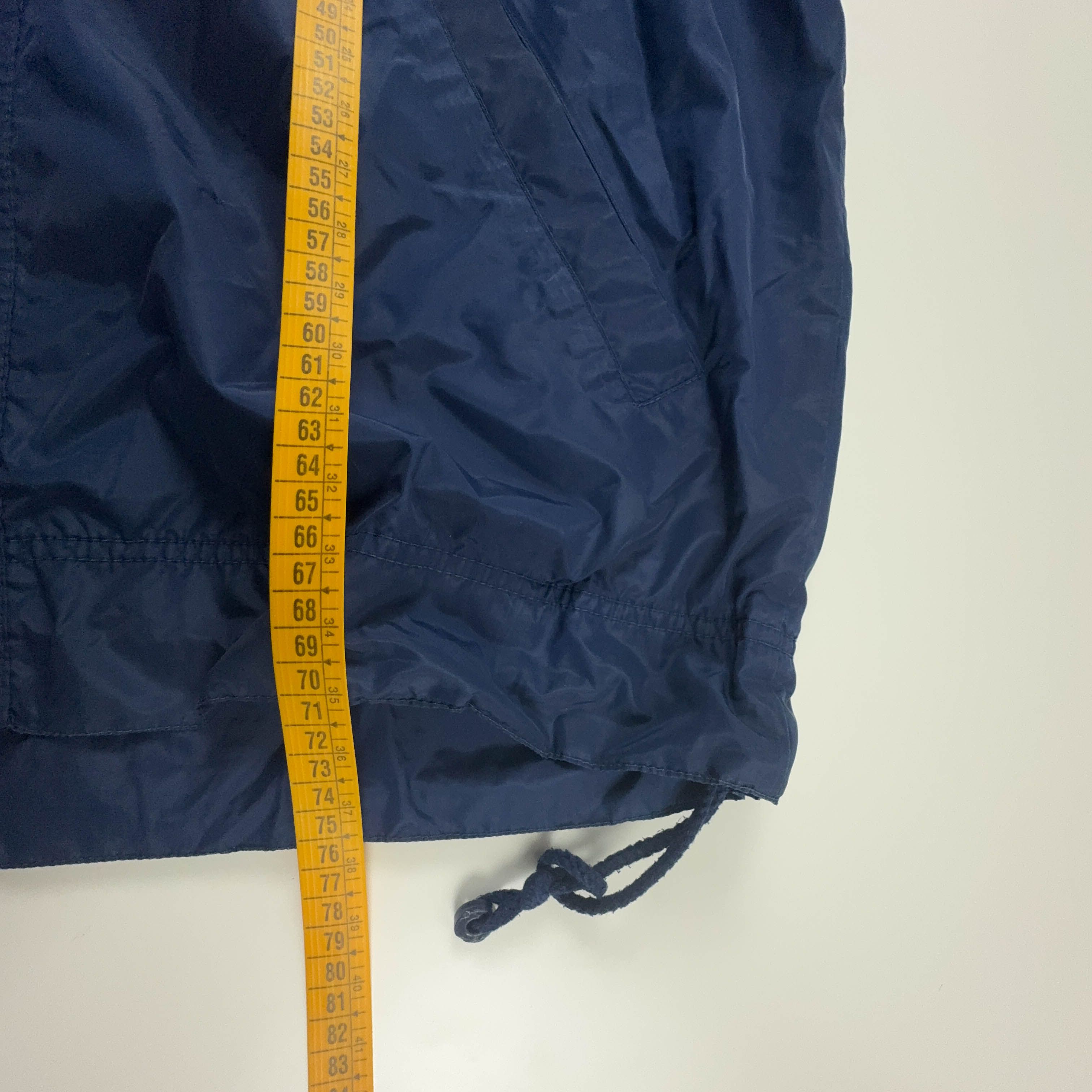 Giacca a vento Nike Vintage blu scuro con zip anni 90 - Taglia XL uomo