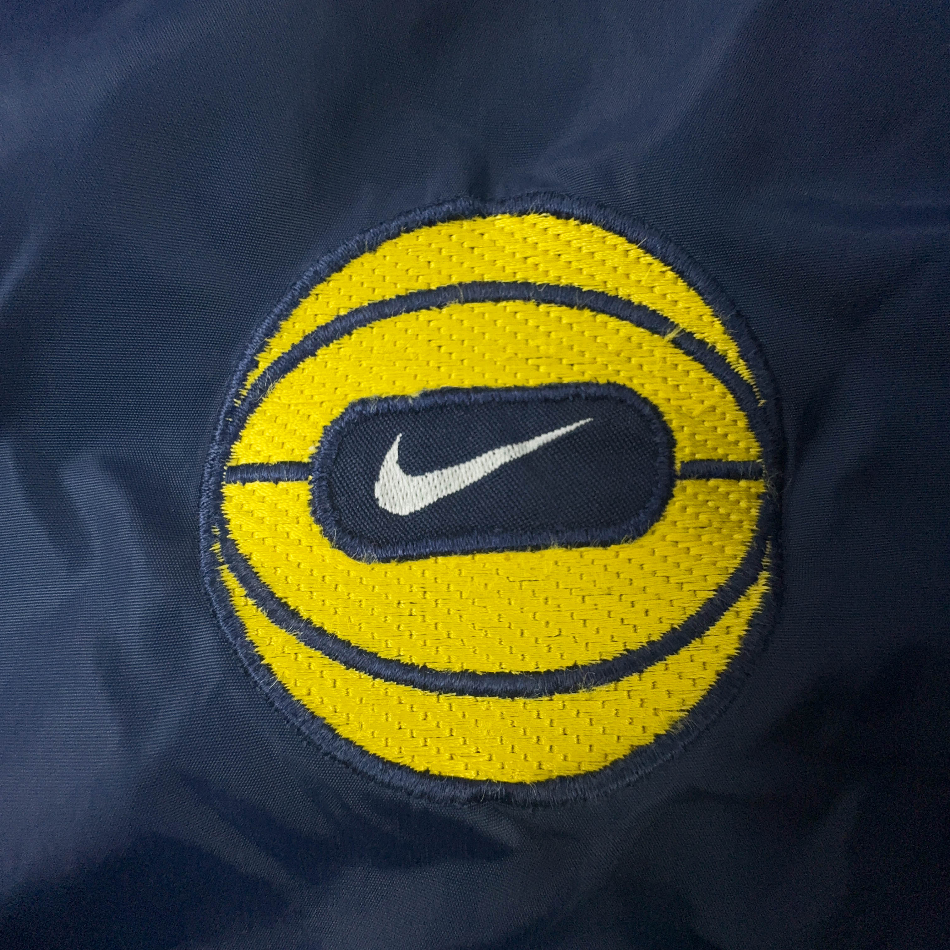 Giacca a vento Nike Vintage blu scuro con zip anni 90 - Taglia XL uomo