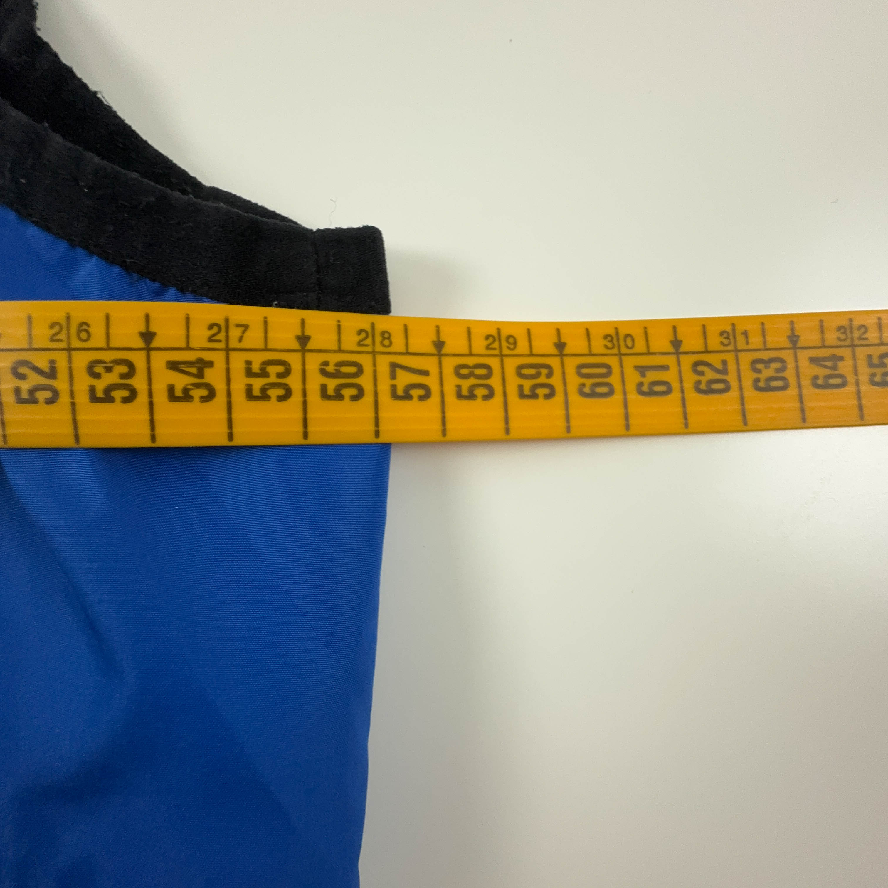 Giacca a vento Nike Vintage smanicata blu con zip anni 90 - Taglia M 178 uomo