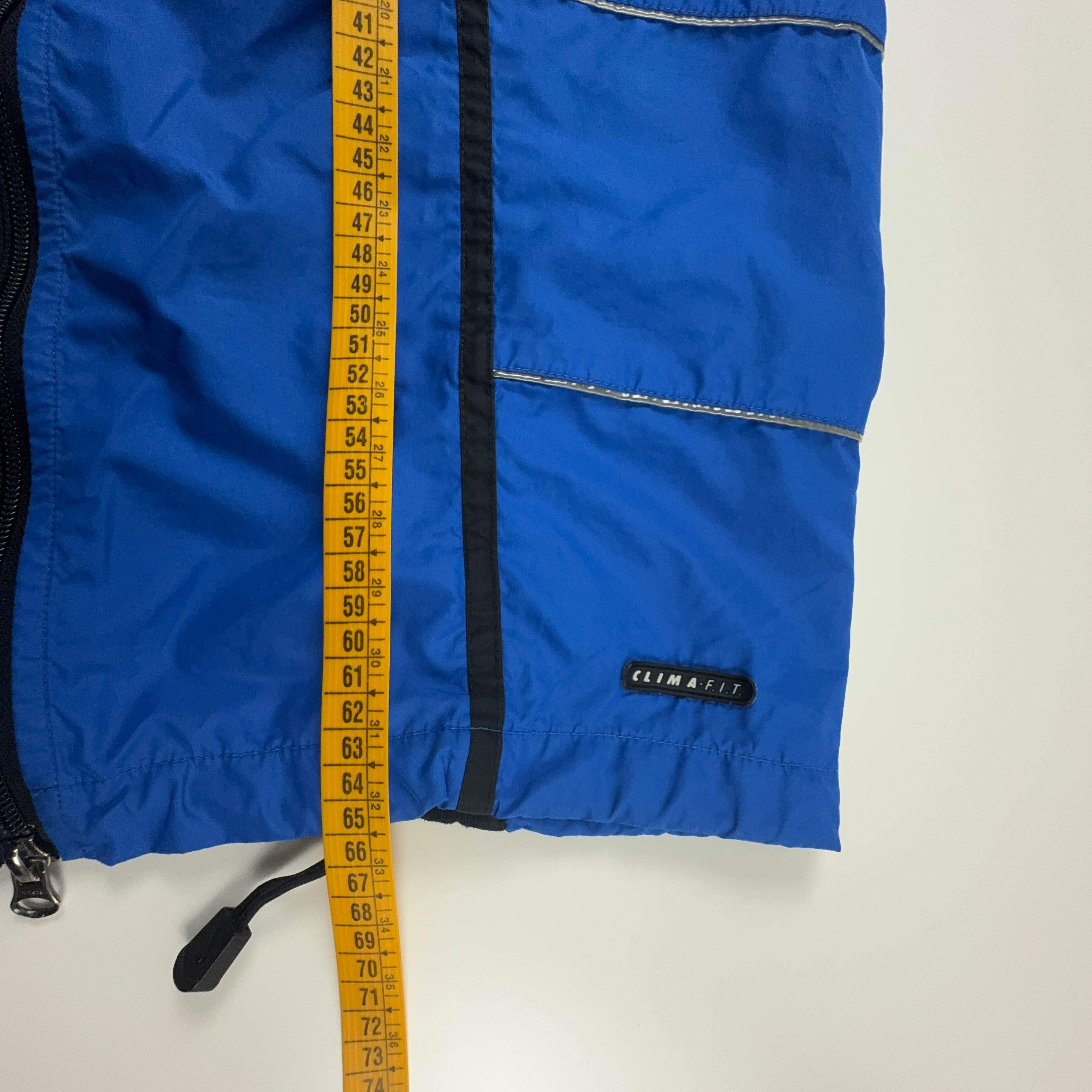 Giacca a vento Nike Vintage smanicata blu con zip anni 90 - Taglia M 178 uomo