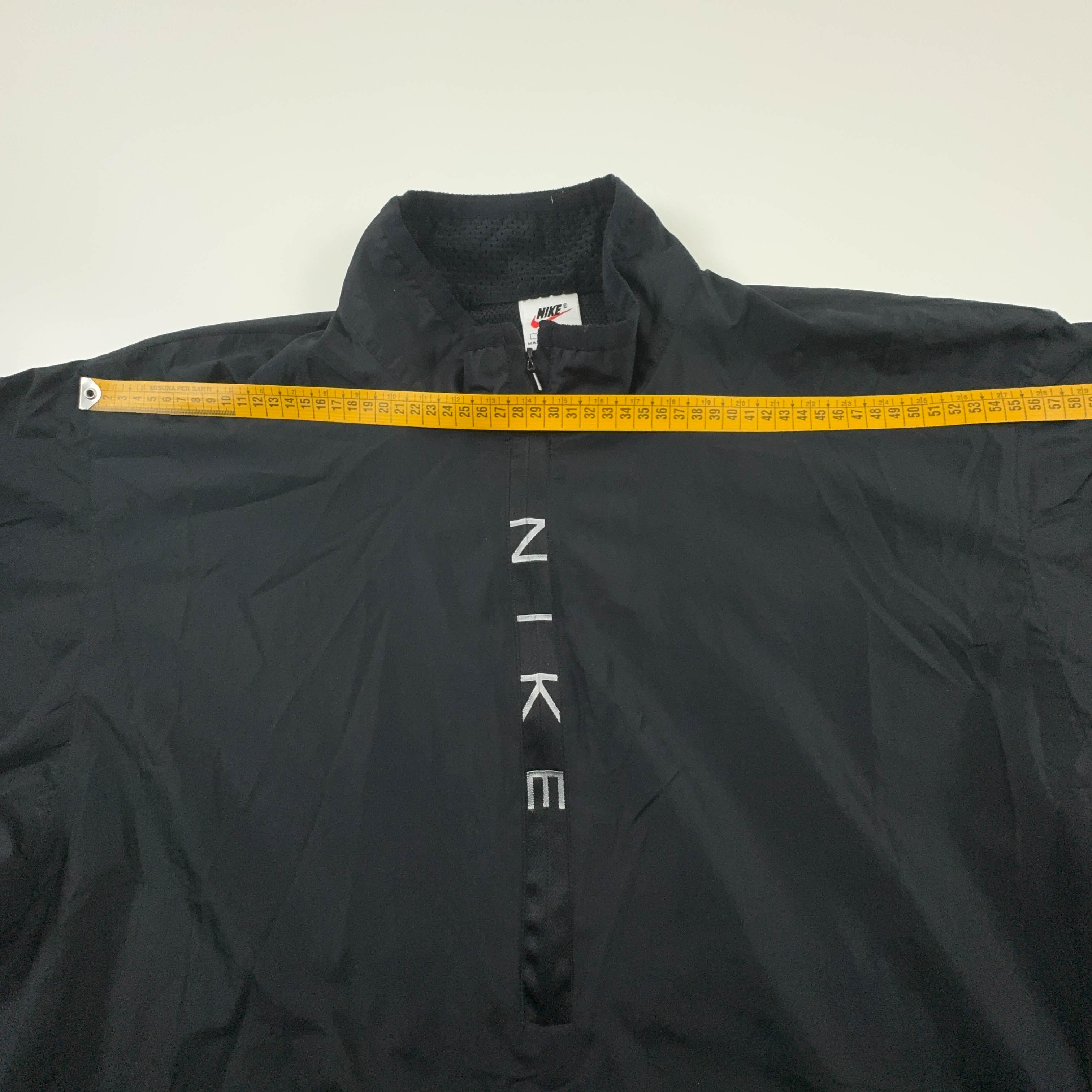 Giacca a vento Nike Vintage nera quarter zip anni 90 - Taglia L uomo
