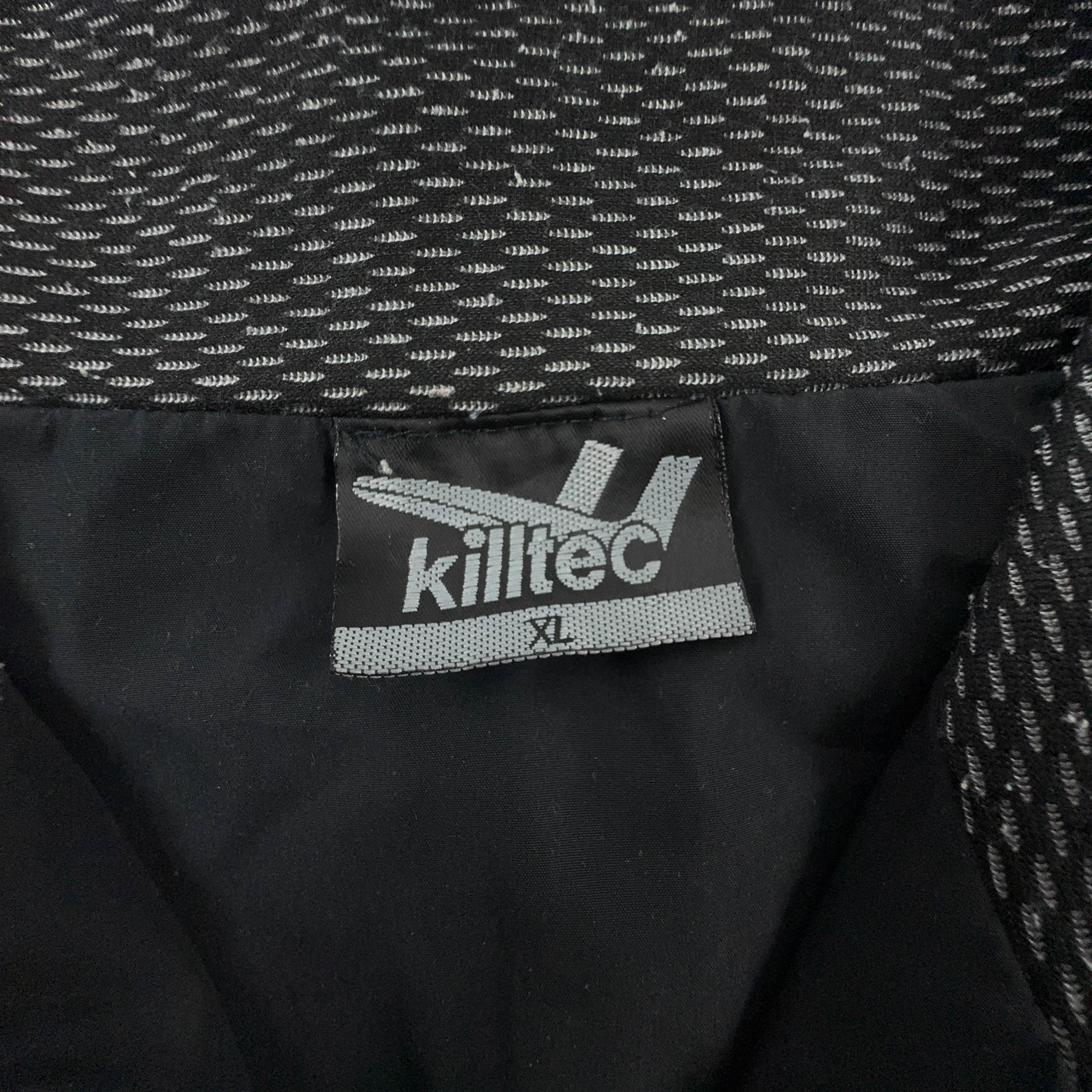 Giacca a vento Killtec Vintage blu e nera con zip anni 90 - Taglia XL uomo