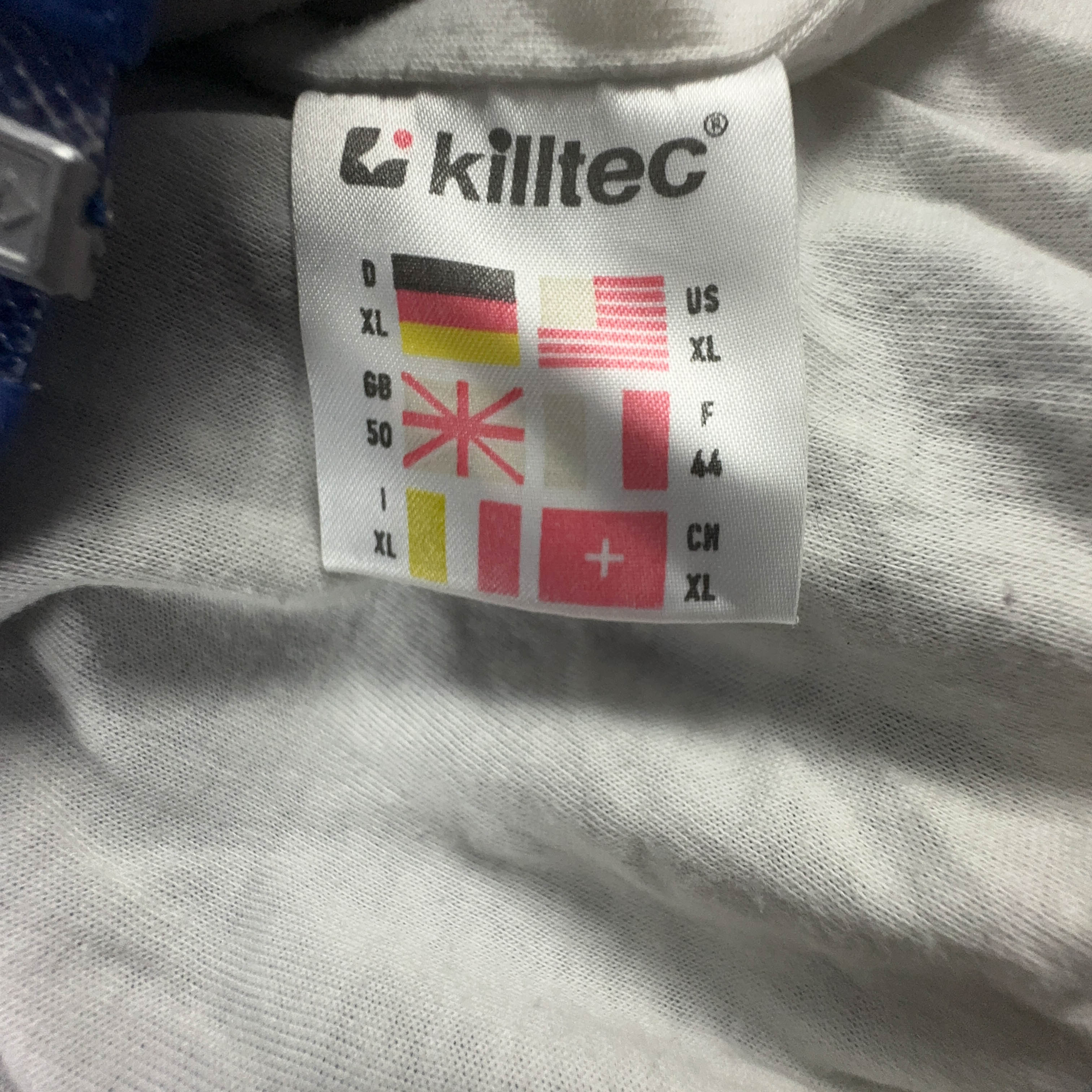 Giacca a vento Killtec Vintage blu e nera con zip anni 90 - Taglia XL uomo